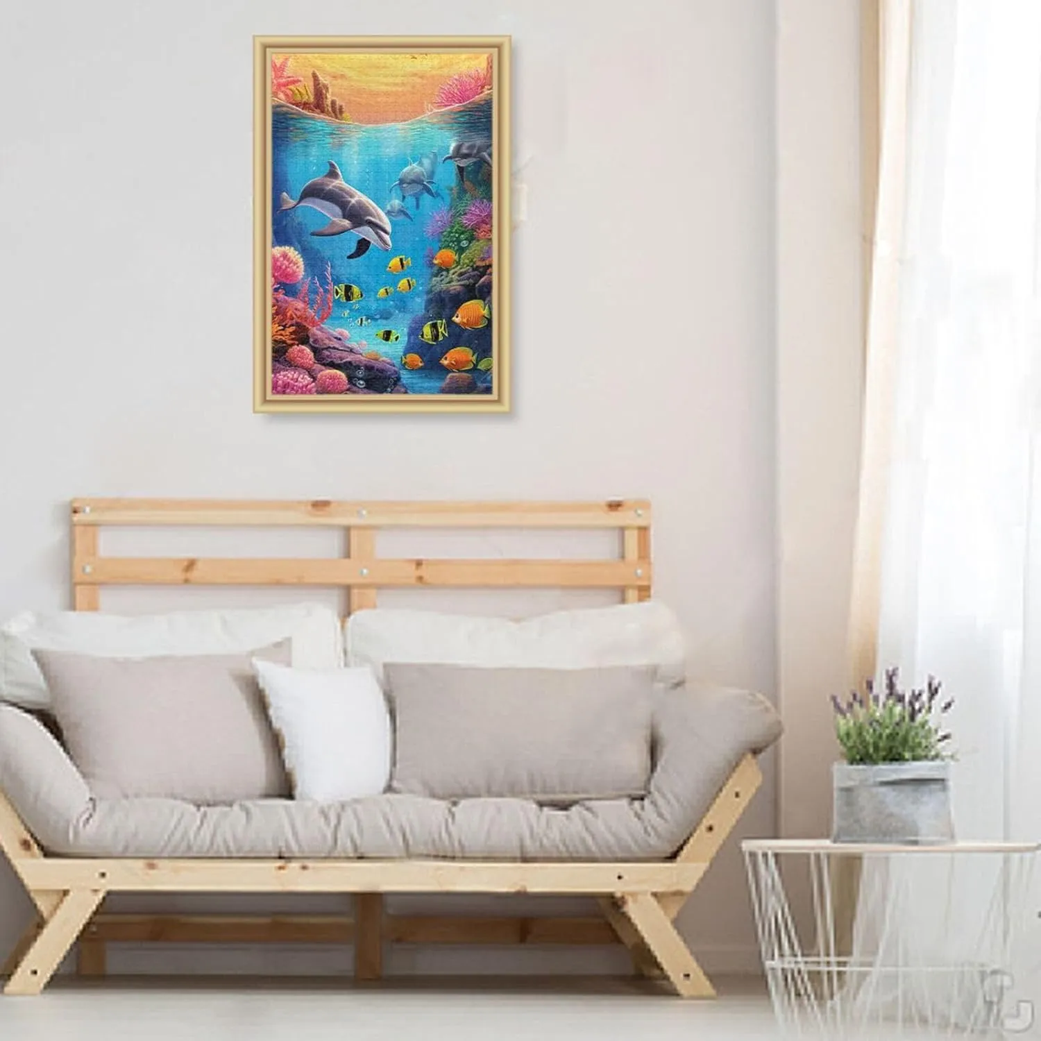 Puzzles for Adults 1000 Piece Dolphin Fish Undersea Jigsaw Puzzles Kids Game Toys Gift Home Decor 202A2493
