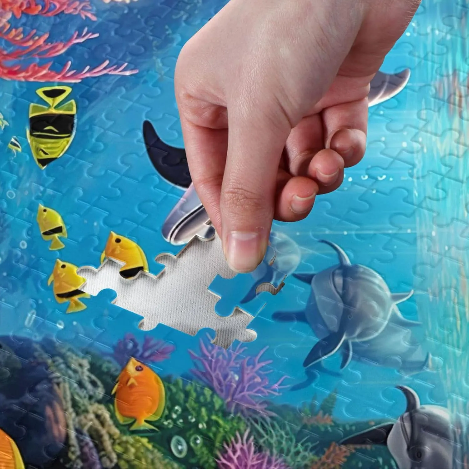 Puzzles for Adults 1000 Piece Dolphin Fish Undersea Jigsaw Puzzles Kids Game Toys Gift Home Decor 202A2493