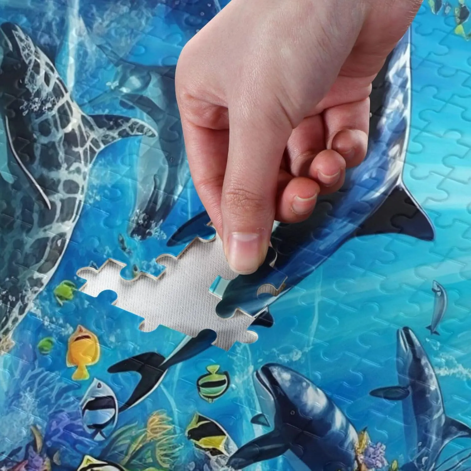 Puzzles for Adults 1000 Piece Whales Dolphin Fish Undersea Jigsaw Puzzles Kids Game Toys Gift Home Decor 202A2486