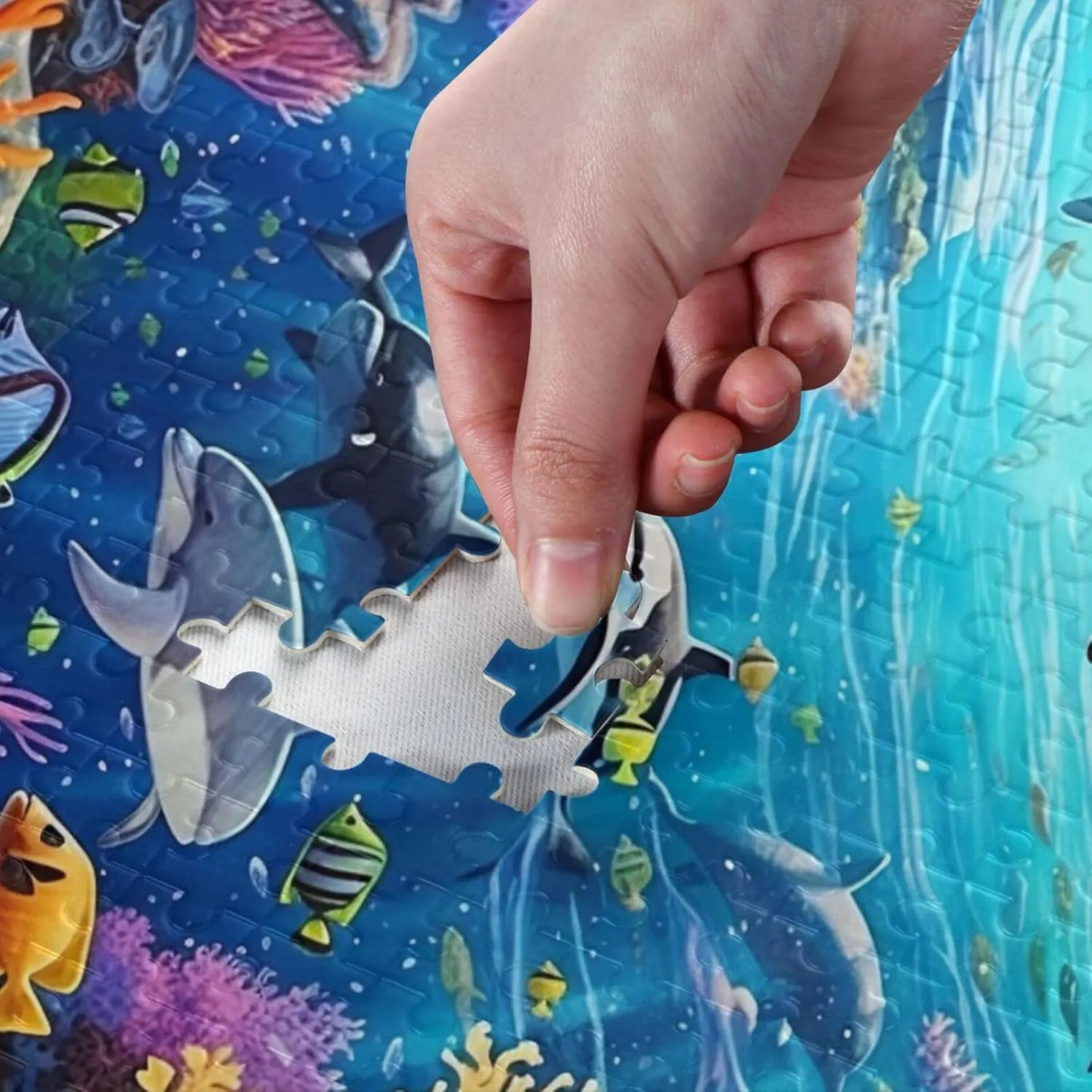 Puzzles for Adults 1000 Piece Whales Dolphin Fish Undersea Jigsaw Puzzles Kids Game Toys Gift Home Decor 202A2487