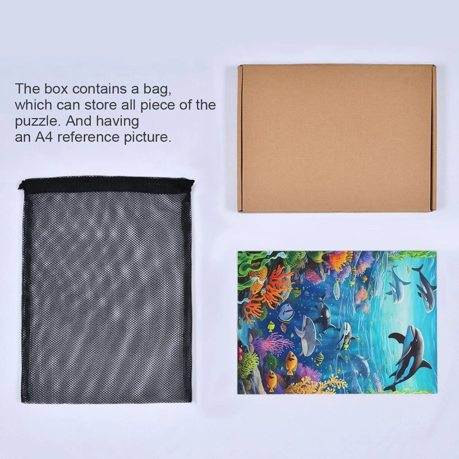 Puzzles for Adults 1000 Piece Whales Dolphin Fish Undersea Jigsaw Puzzles Kids Game Toys Gift Home Decor 202A2487
