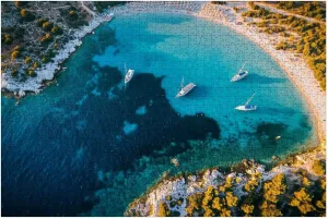 Puzzles for Adults 1000 Pieces Aerial View Aquarium Bay Bodrum Wooden Jigsaw Puzzles Challenging Fun Educational Family Games Kid Toys Art Work Gift Home Decor