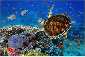 Puzzles for Adults 1000 Pieces Colorful Coral Reef Fishes sea Turtle Wooden Jigsaw Puzzles Challenging Fun Educational Family Games Kid Toys Art Work Gift Home Decor