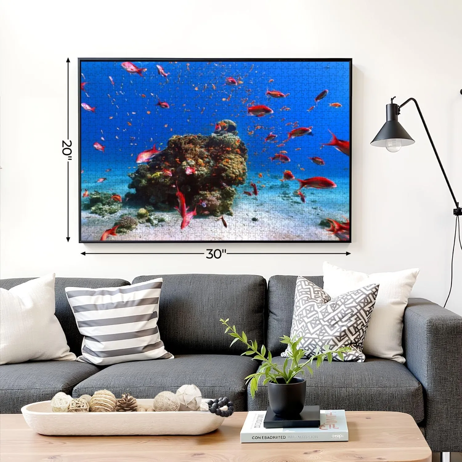Puzzles for Adults 1000 Pieces Red Fish red sea Wooden Jigsaw Puzzles Challenging Fun Educational Family Games Kid Toys Art Work Gift Home Decor