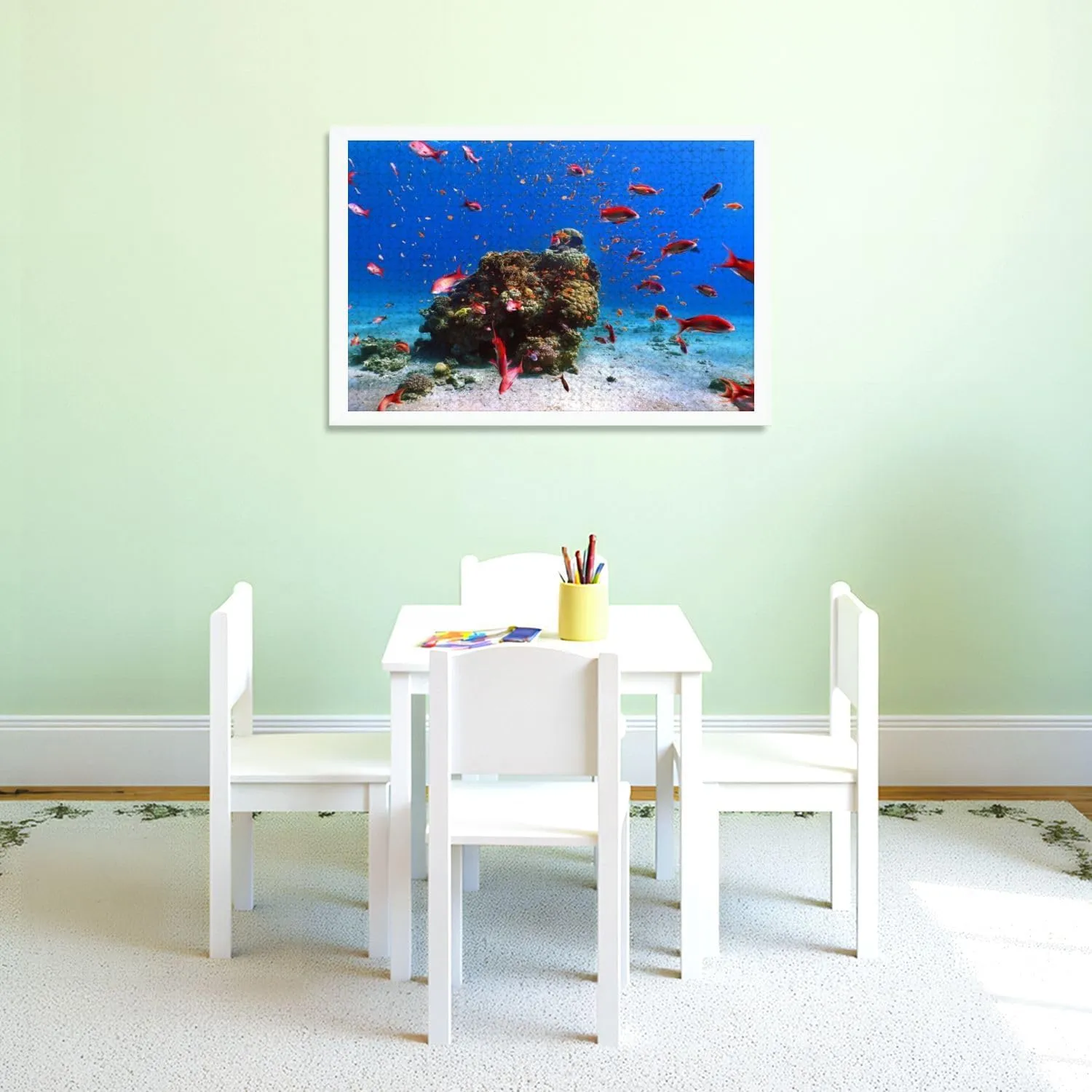 Puzzles for Adults 1000 Pieces Red Fish red sea Wooden Jigsaw Puzzles Challenging Fun Educational Family Games Kid Toys Art Work Gift Home Decor