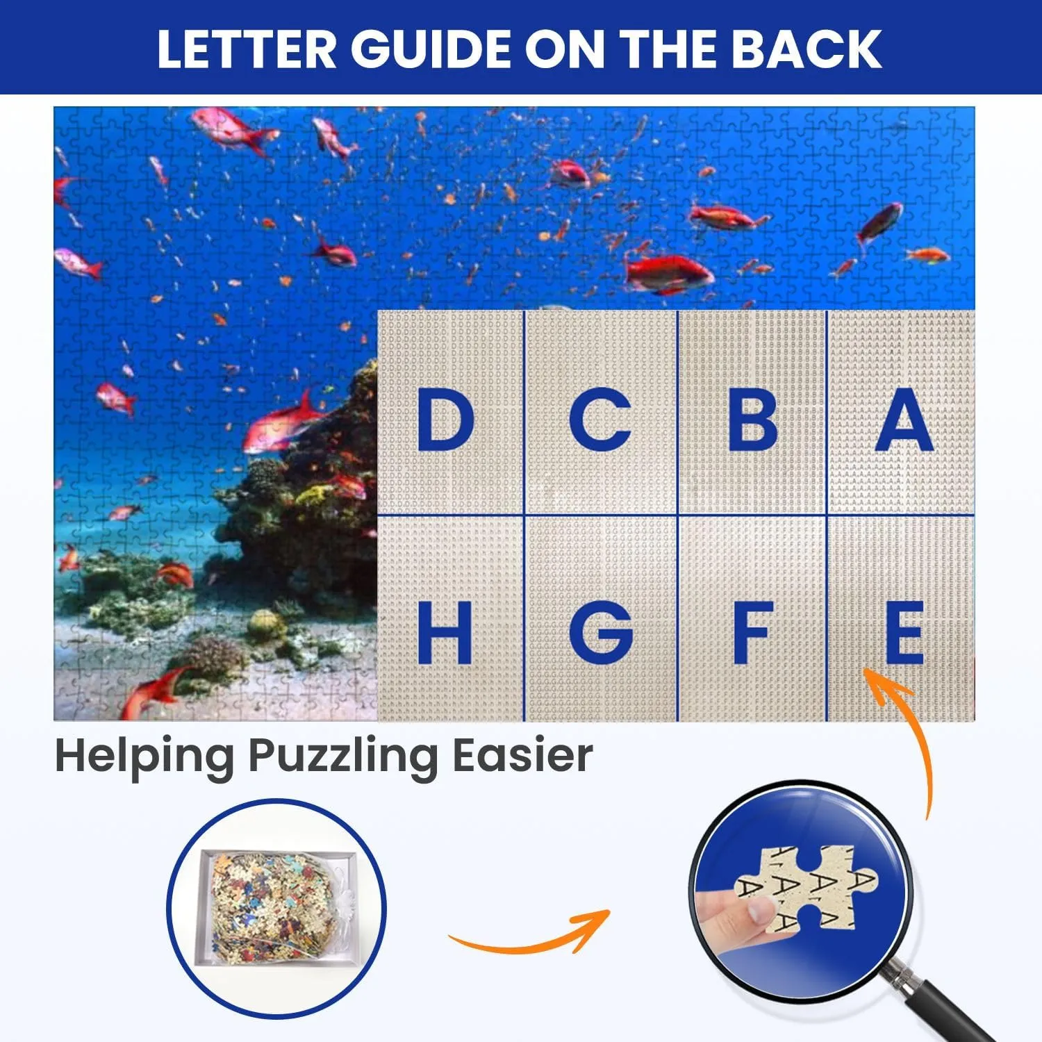 Puzzles for Adults 1000 Pieces Red Fish red sea Wooden Jigsaw Puzzles Challenging Fun Educational Family Games Kid Toys Art Work Gift Home Decor