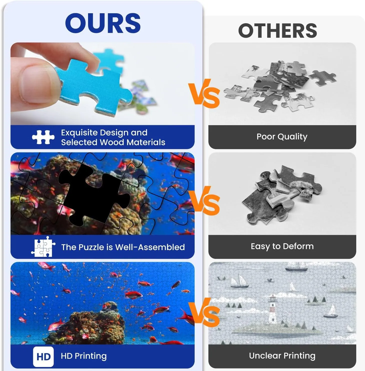 Puzzles for Adults 1000 Pieces Red Fish red sea Wooden Jigsaw Puzzles Challenging Fun Educational Family Games Kid Toys Art Work Gift Home Decor