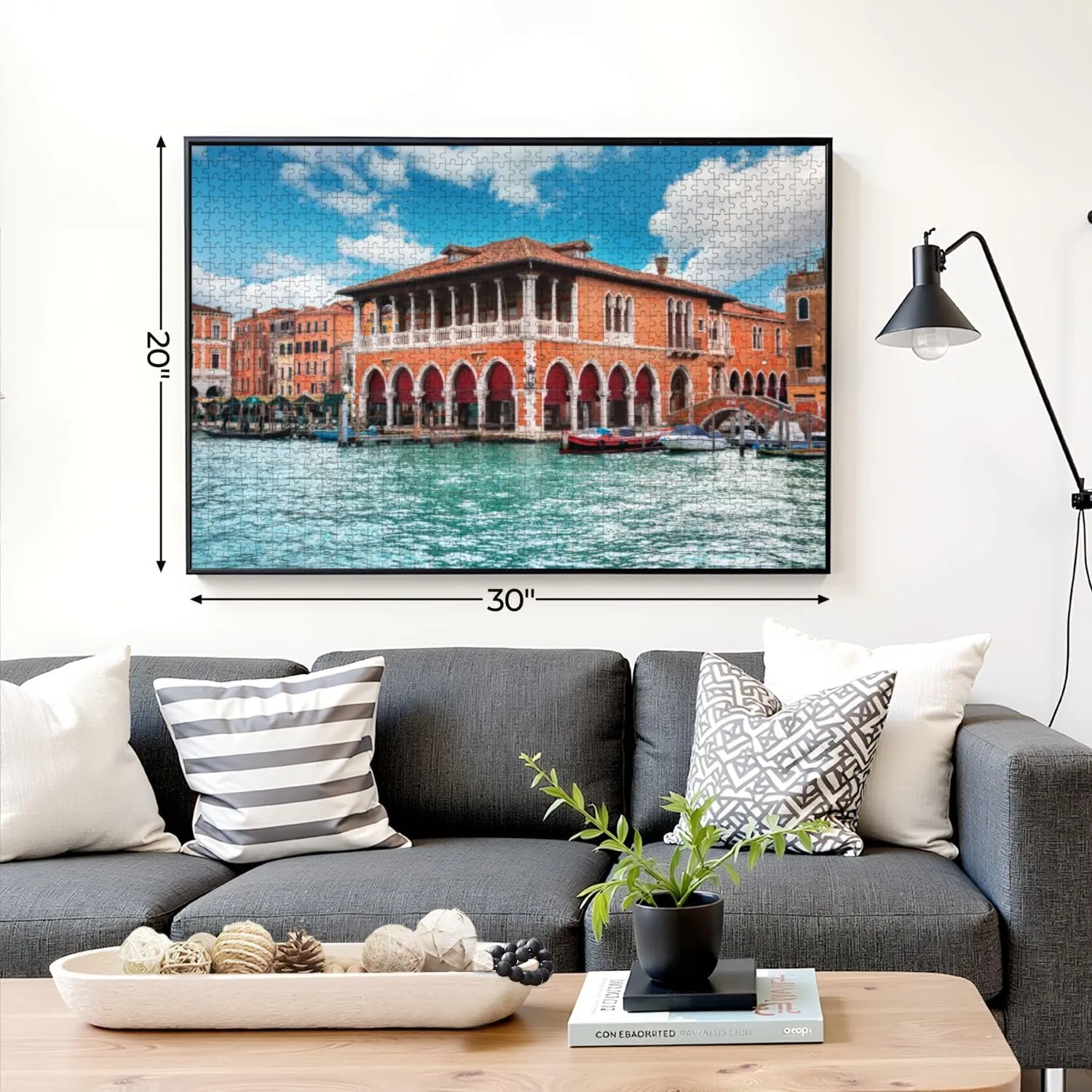 Puzzles for Adults 1000 Pieces Rialto Fish Market Venice Wooden Jigsaw Puzzles Challenging Fun Educational Family Games Kid Toys Art Work Gift Home Decor