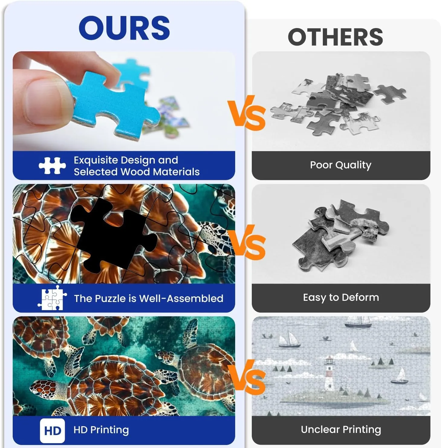 Puzzles for Adults 1000 Pieces Sea Turtle Swims Under Water Pond Aquarium Wooden Jigsaw Puzzles Challenging Fun Educational Family Games Kid Toys Art Work Gift Home Decor