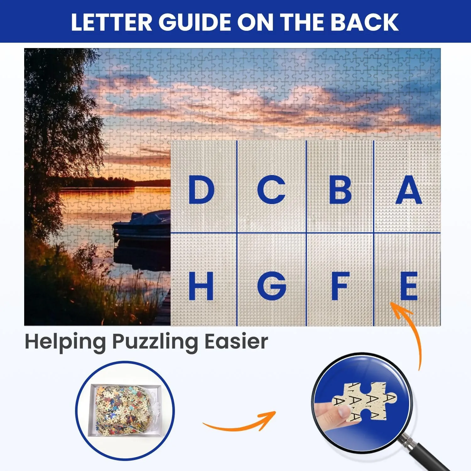 Puzzles for Adults 1000 Pieces Wooden pier Fishing Boat Sunset Lake Finland Wooden Jigsaw Puzzles Challenging Fun Educational Family Games Kid Toys Art Work Gift Home Decor