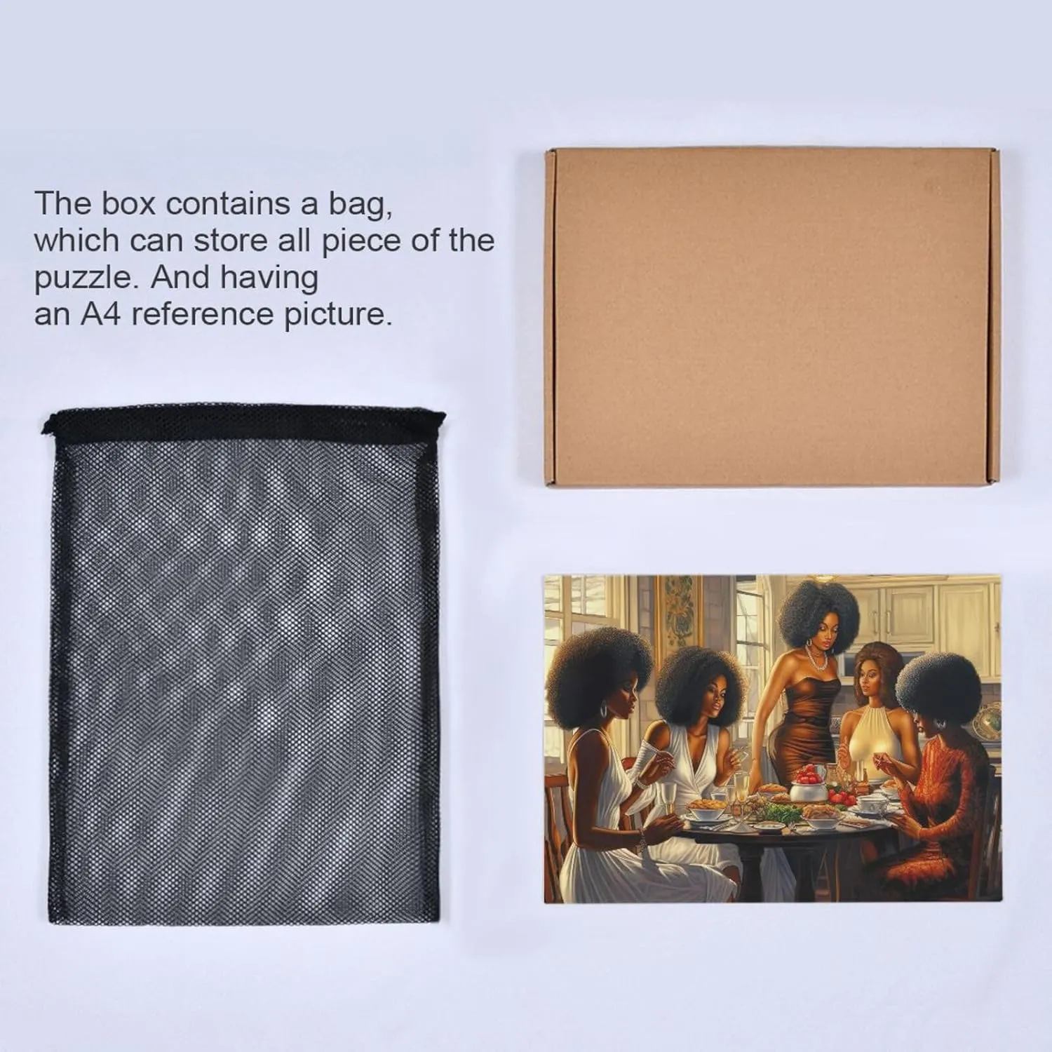 Puzzles for Adults 500 Piece African American Black Women Dinner Jigsaw Puzzles for Kids Toy Game Gift 202b2289