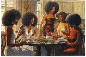 Puzzles for Adults 500 Piece African American Black Women Dinner Jigsaw Puzzles for Kids Toy Game Gift 202b2289