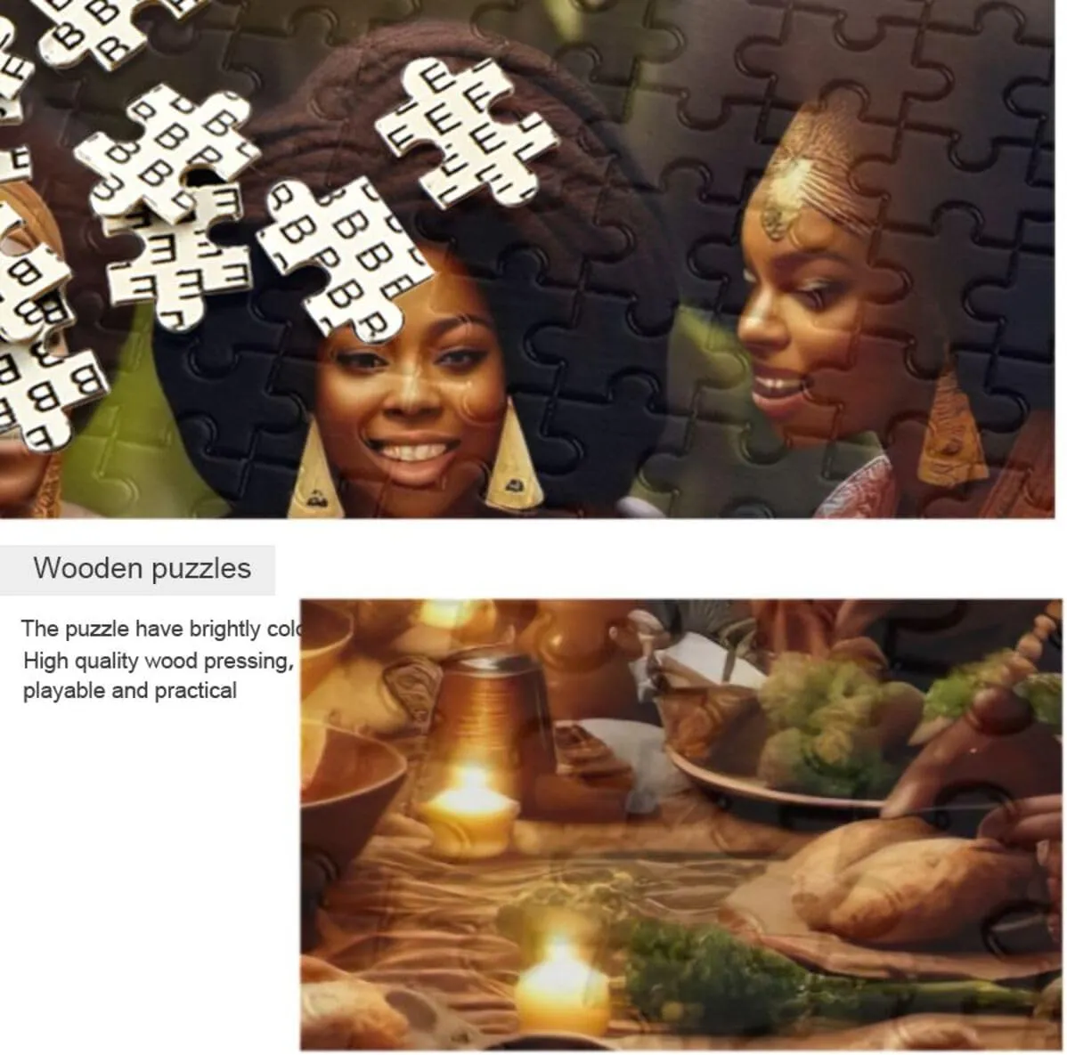 Puzzles for Adults 500 Piece African American Black Womens Dining Jigsaw Puzzles Kids Toy Game Gift 202b2073