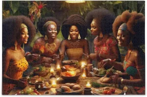 Puzzles for Adults 500 Piece African American Black Womens Dining Jigsaw Puzzles Kids Toy Game Gift 202b2073