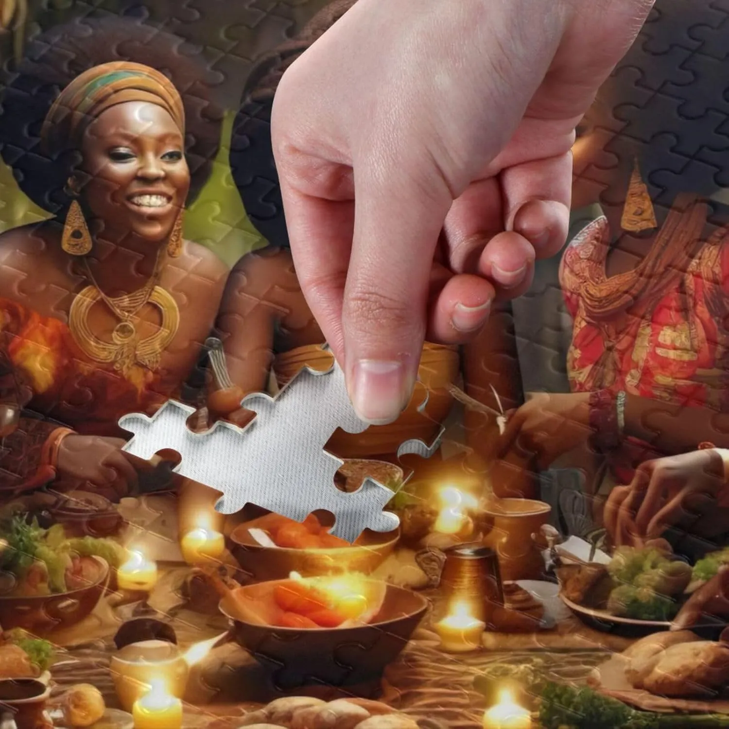 Puzzles for Adults 500 Piece African American Black Womens Dining Jigsaw Puzzles Kids Toy Game Gift 202b2073