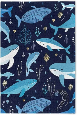 Puzzles for Adults 500 Piece Cute Whale Fish Jigsaw Puzzles Kids Toy Game Gift 202A2628