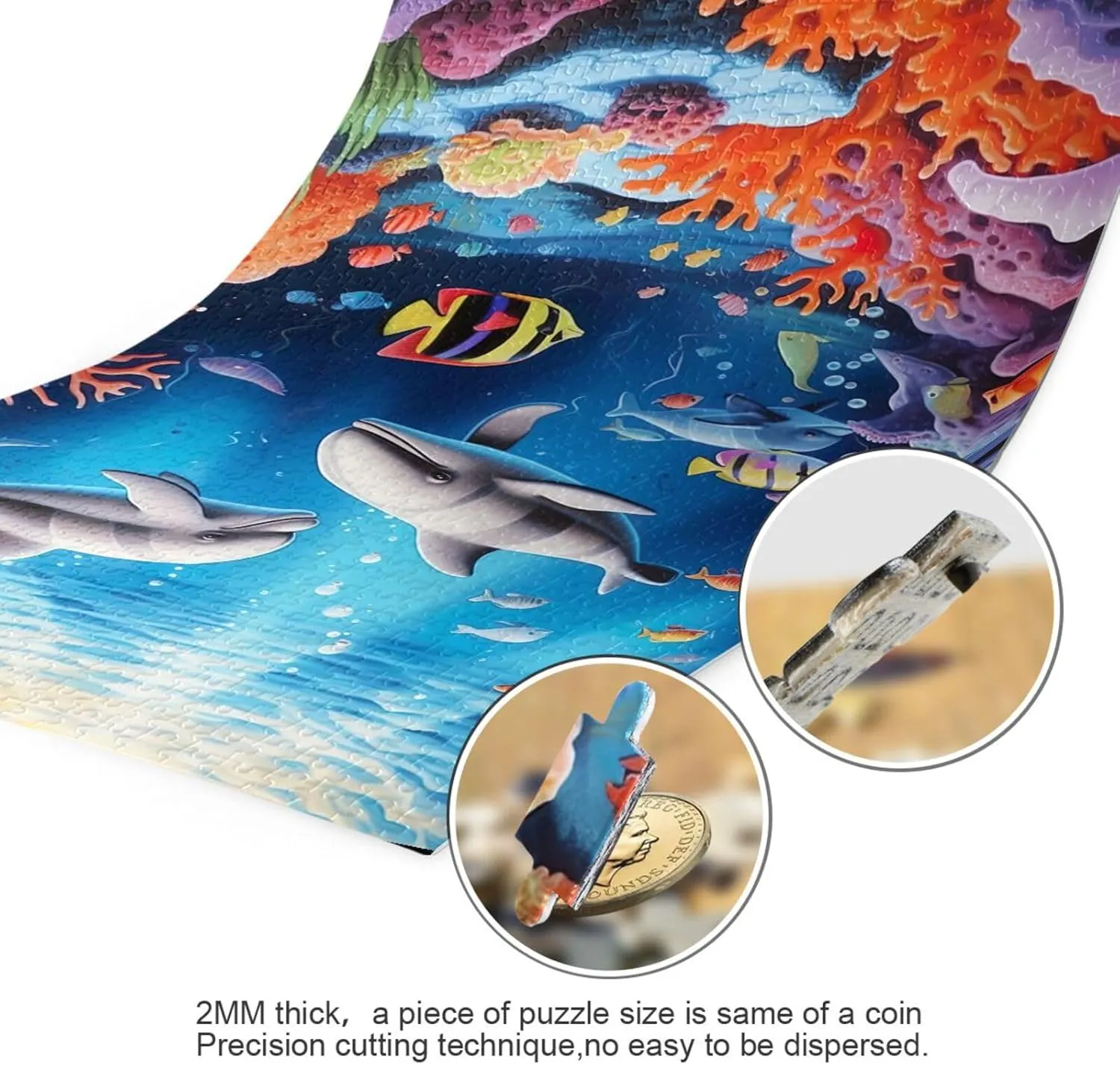 Puzzles for Adults 500 Piece Whales Dolphin Fish Undersea Jigsaw Puzzles Kids Toy Game Gift 202A2472