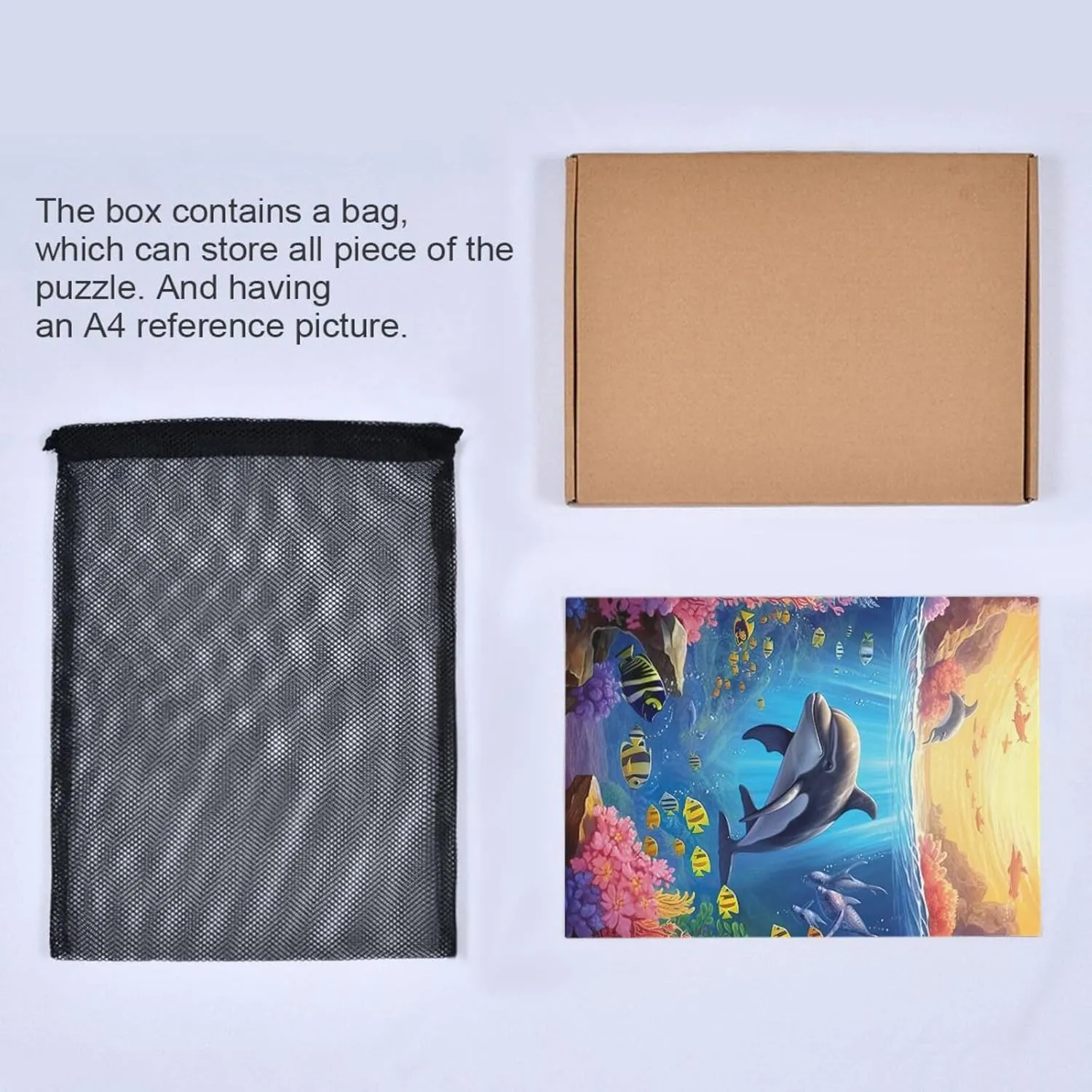 Puzzles for Adults 500 Piece Whales Dolphin Fish Undersea Jigsaw Puzzles Kids Toy Game Gift 202A2490