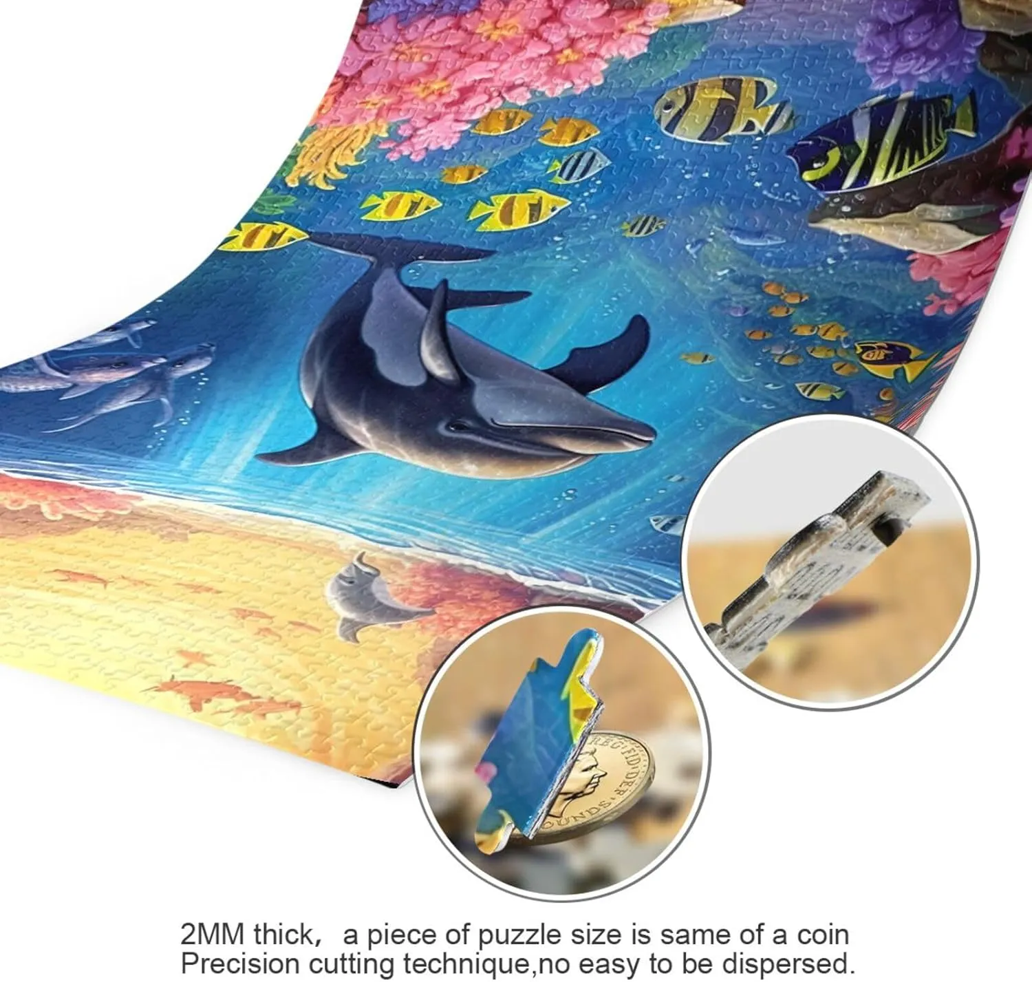 Puzzles for Adults 500 Piece Whales Dolphin Fish Undersea Jigsaw Puzzles Kids Toy Game Gift 202A2490