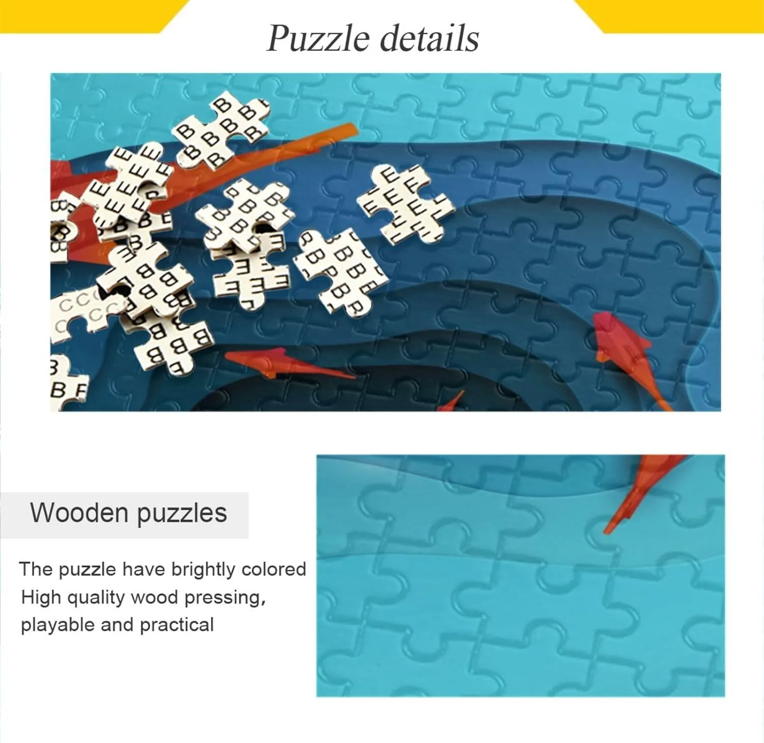 QUGRL Craft Flexagon Japanese Jigsaw Puzzle 1000 Pieces for Adults Teens Cartoon Red Fish Childish DIY Wall Art Intellectual Decompressing Educational Fun Game