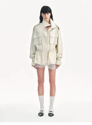 "Relaxed Toning" Lightly Coated Drawstring Waisted Outerwear Summer