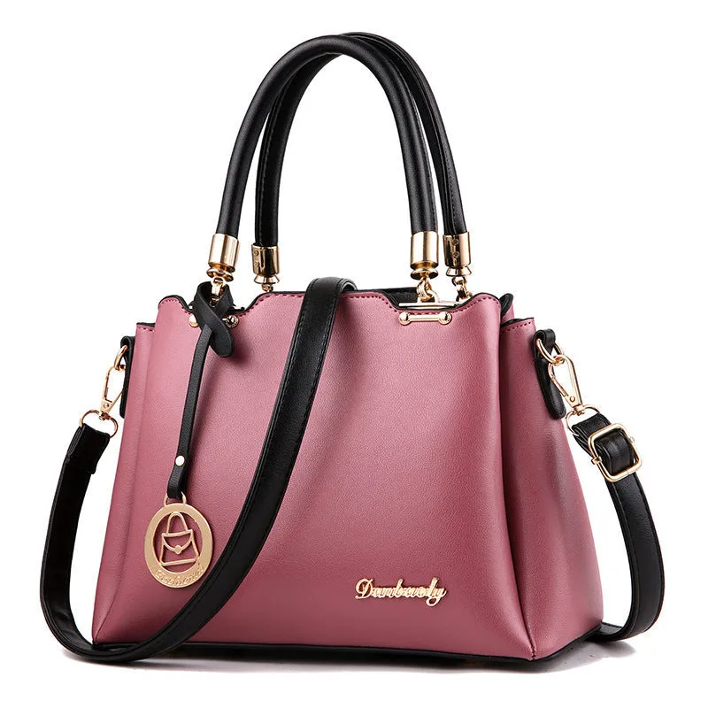 Rachel – Classic Vegan Leather Handbag with Gold Accents