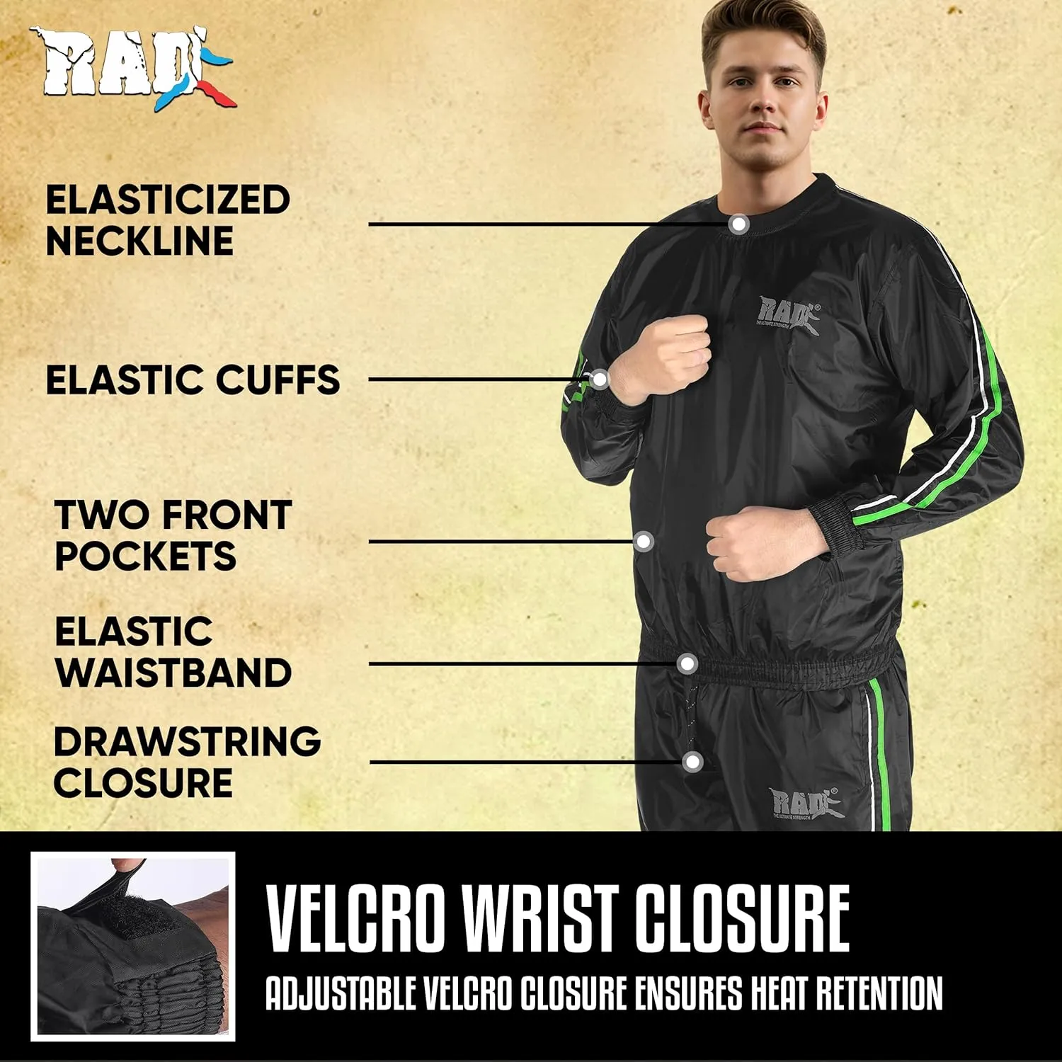 RAD Sauna Sweat Suit for Men & Women (Medium To 6XL) for Weight Loss & Fat Burn Sweating Suit Red,White,Gold,Pink,Blue
