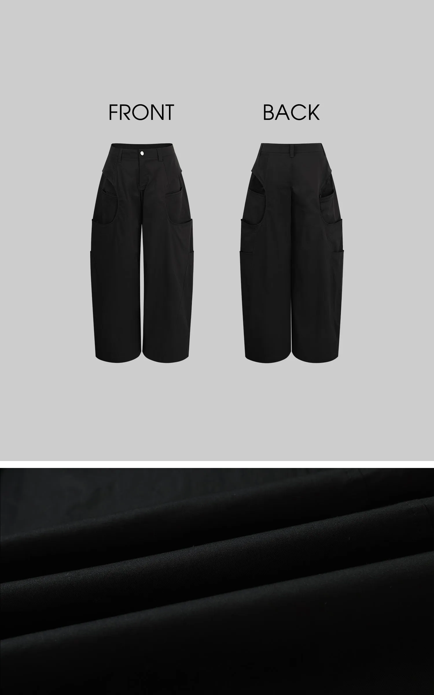 Rase le sol Minimalist Structured Wide-leg Trousers