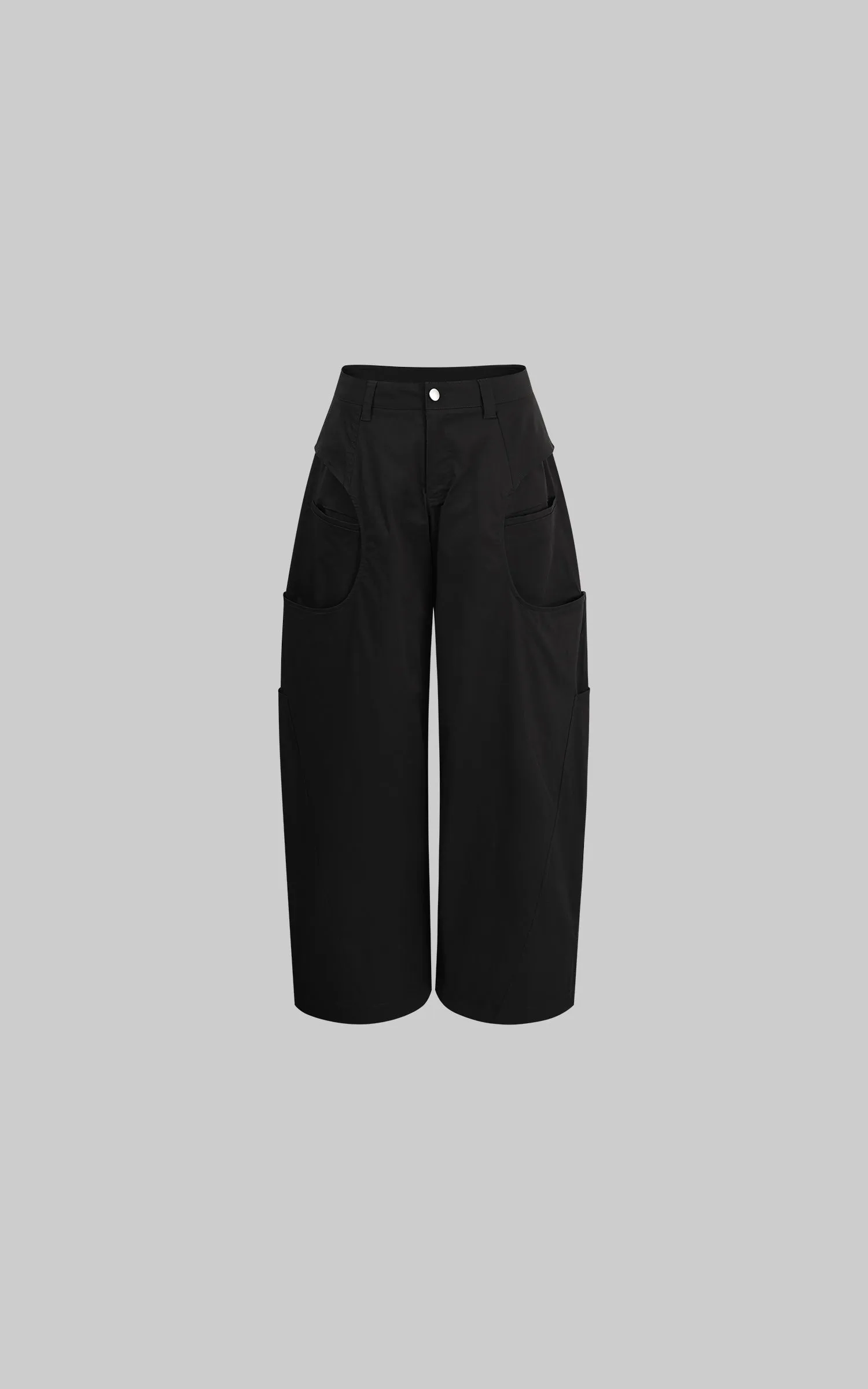 Rase le sol Minimalist Structured Wide-leg Trousers