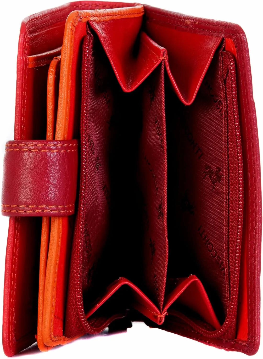 RB40 Multi Colored Red/Orange/Crimson Small Soft Leather Ladies Wallet & Purse