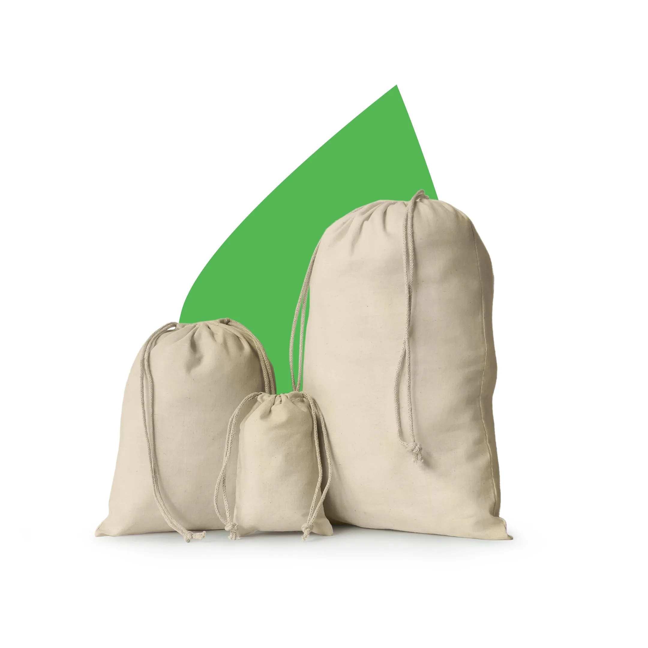 Recycled Cotton Double Drawstring Extra Large 12x16 inches