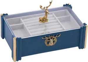 Resin Jewelry Storage Box Elegant Jewelry Organizer with Transparent Lid Display Box, for Rings Earrings Necklaces Bracelet Watches Storage, Gift for Girls or Women