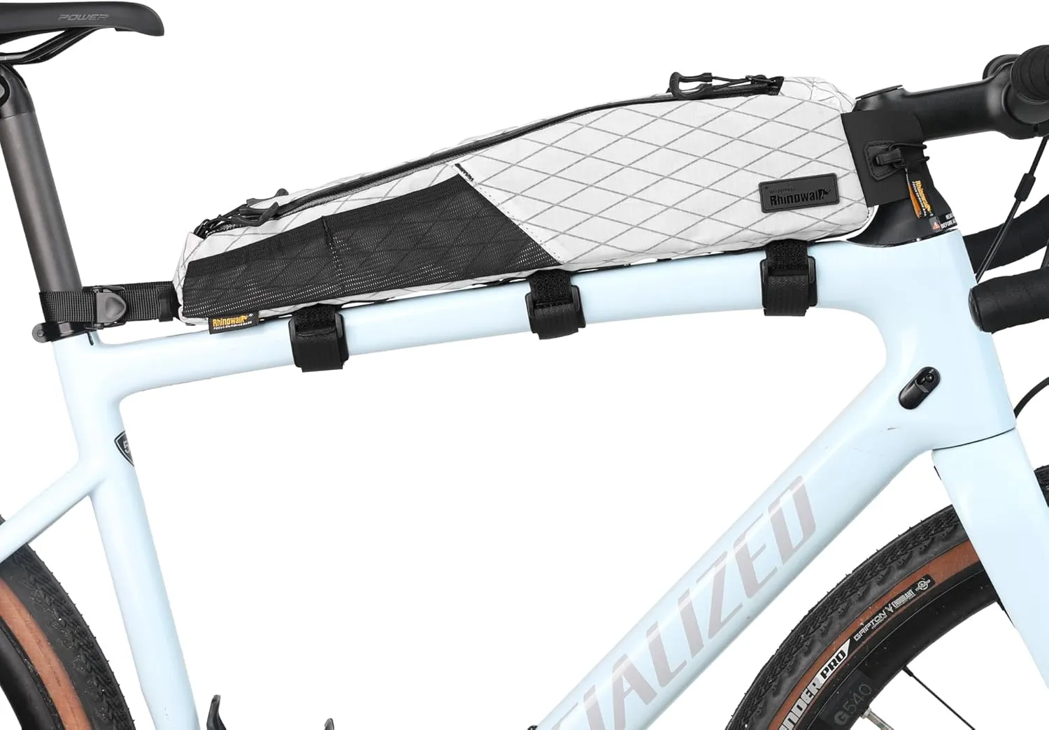 Rhinowalk Bicycle Top Tube Bag Bike Front Frame Bag Waterproof Extra Long Cycling Accessories Upper Pipe Nylon Pouch Pack for Mountain Road Bike