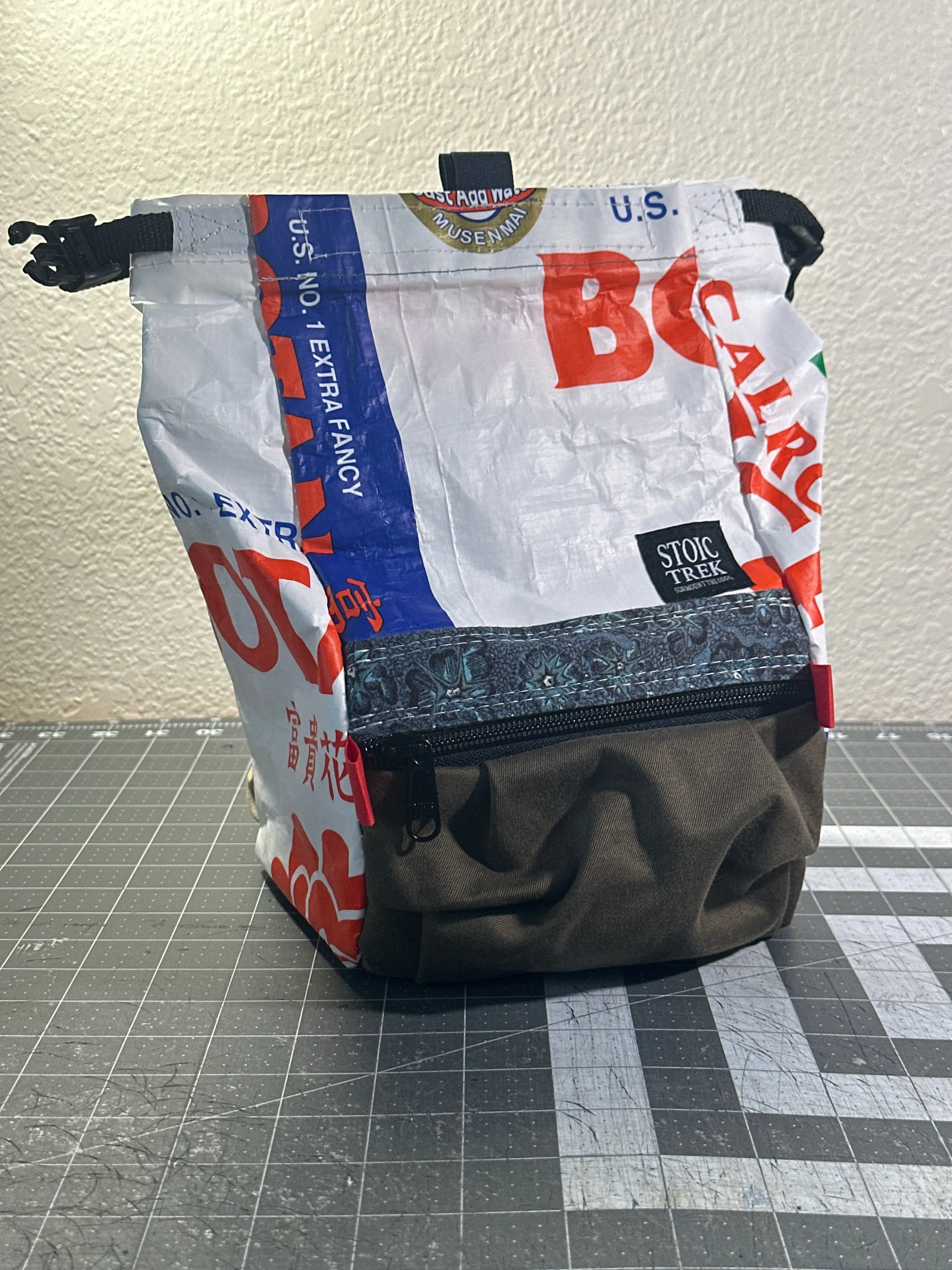 Rice Bag Worn Wear Upcycled Bouldering Pail 0021