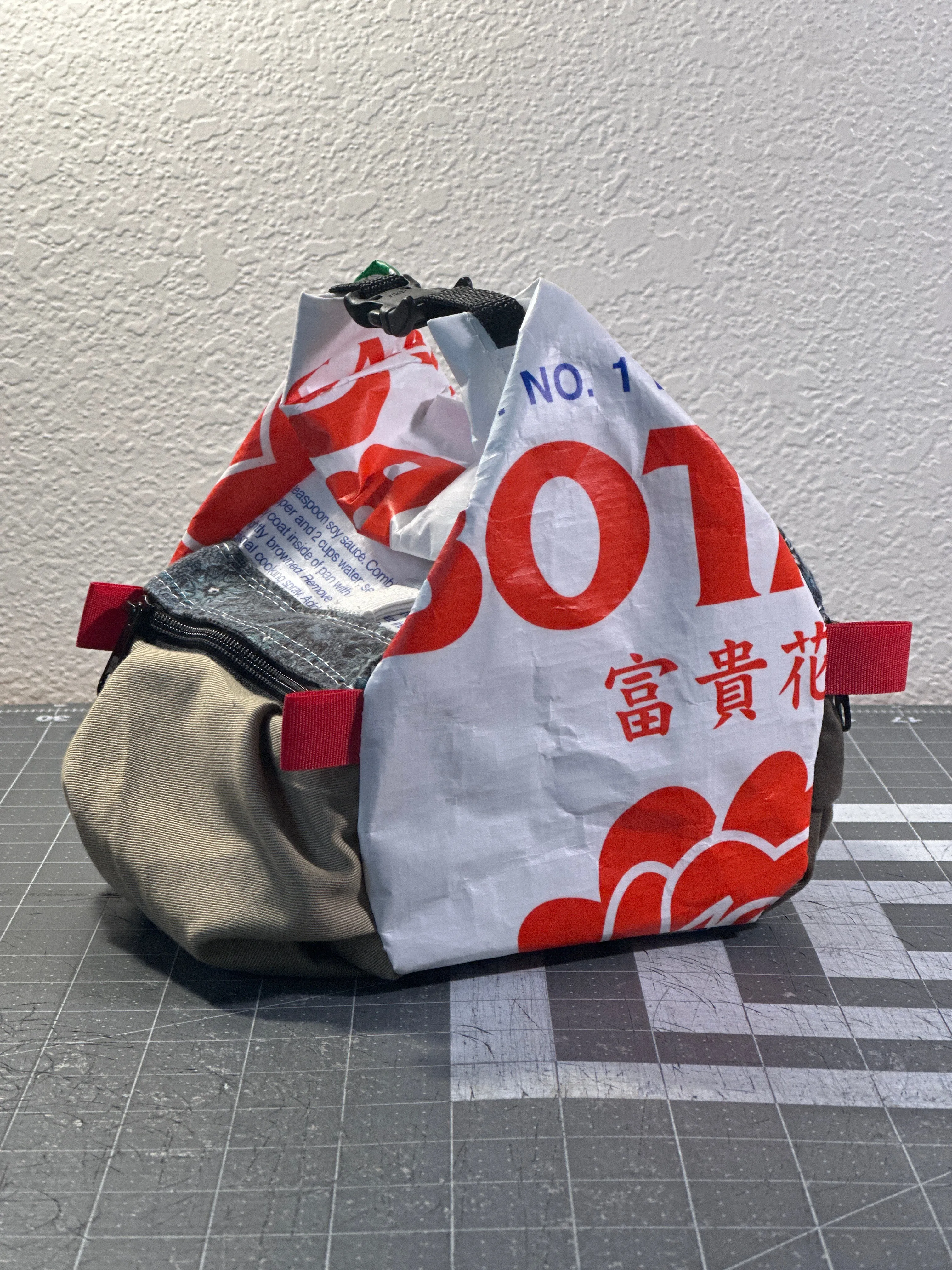 Rice Bag Worn Wear Upcycled Bouldering Pail 0021