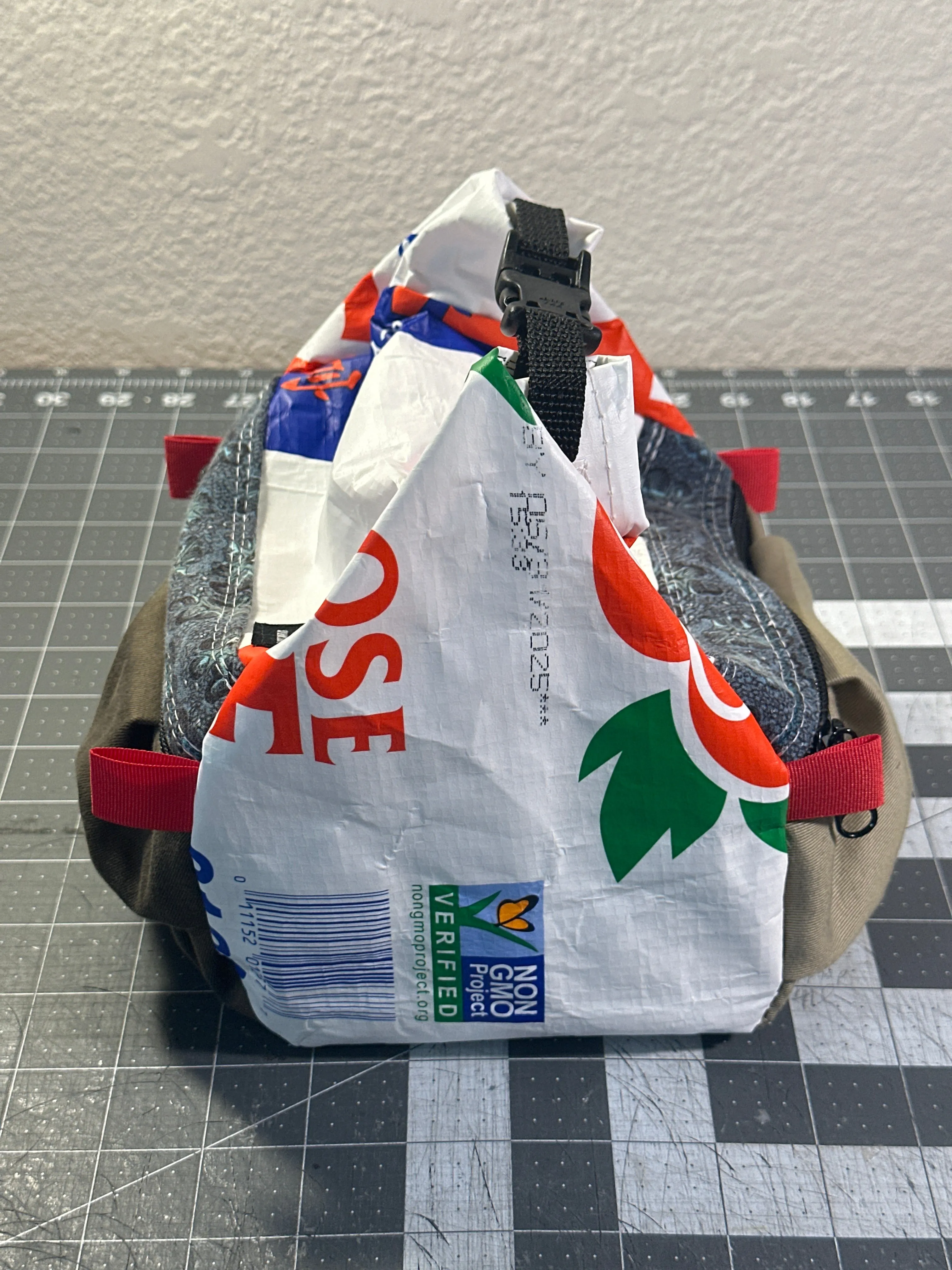 Rice Bag Worn Wear Upcycled Bouldering Pail 0021