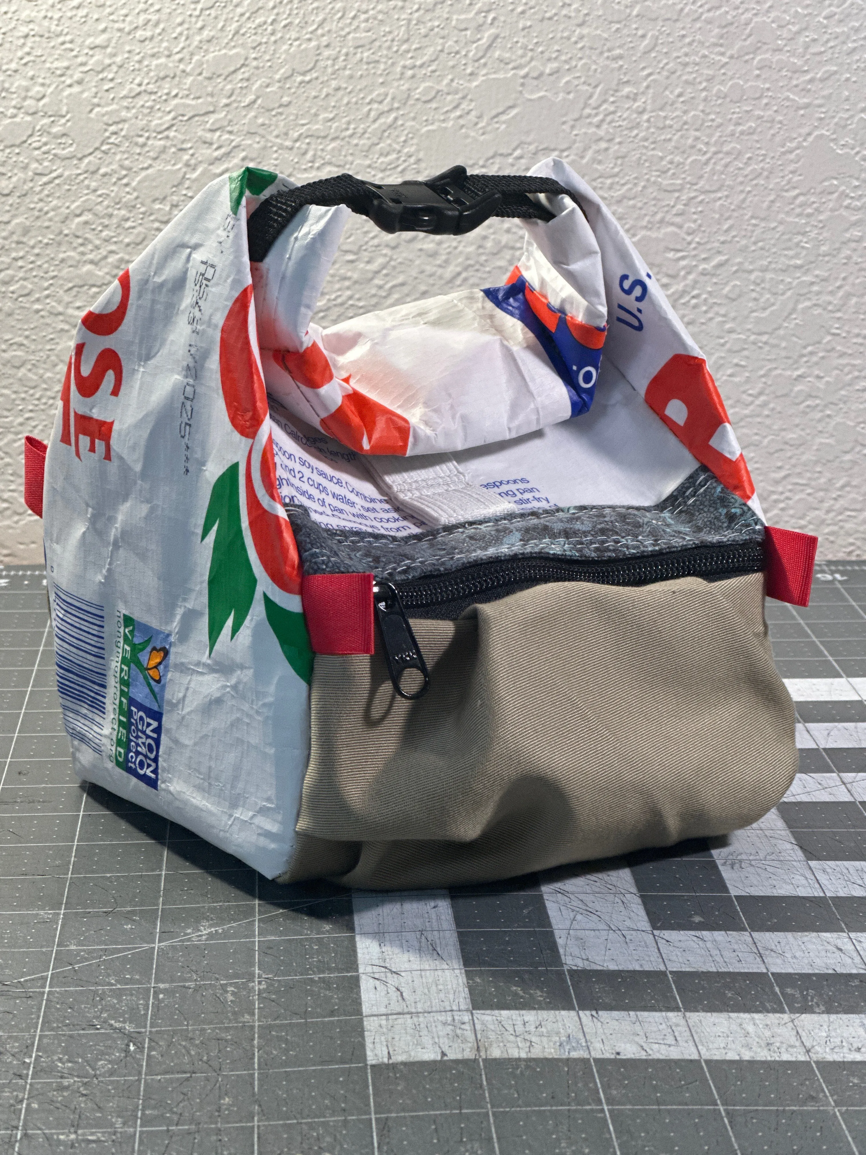 Rice Bag Worn Wear Upcycled Bouldering Pail 0021