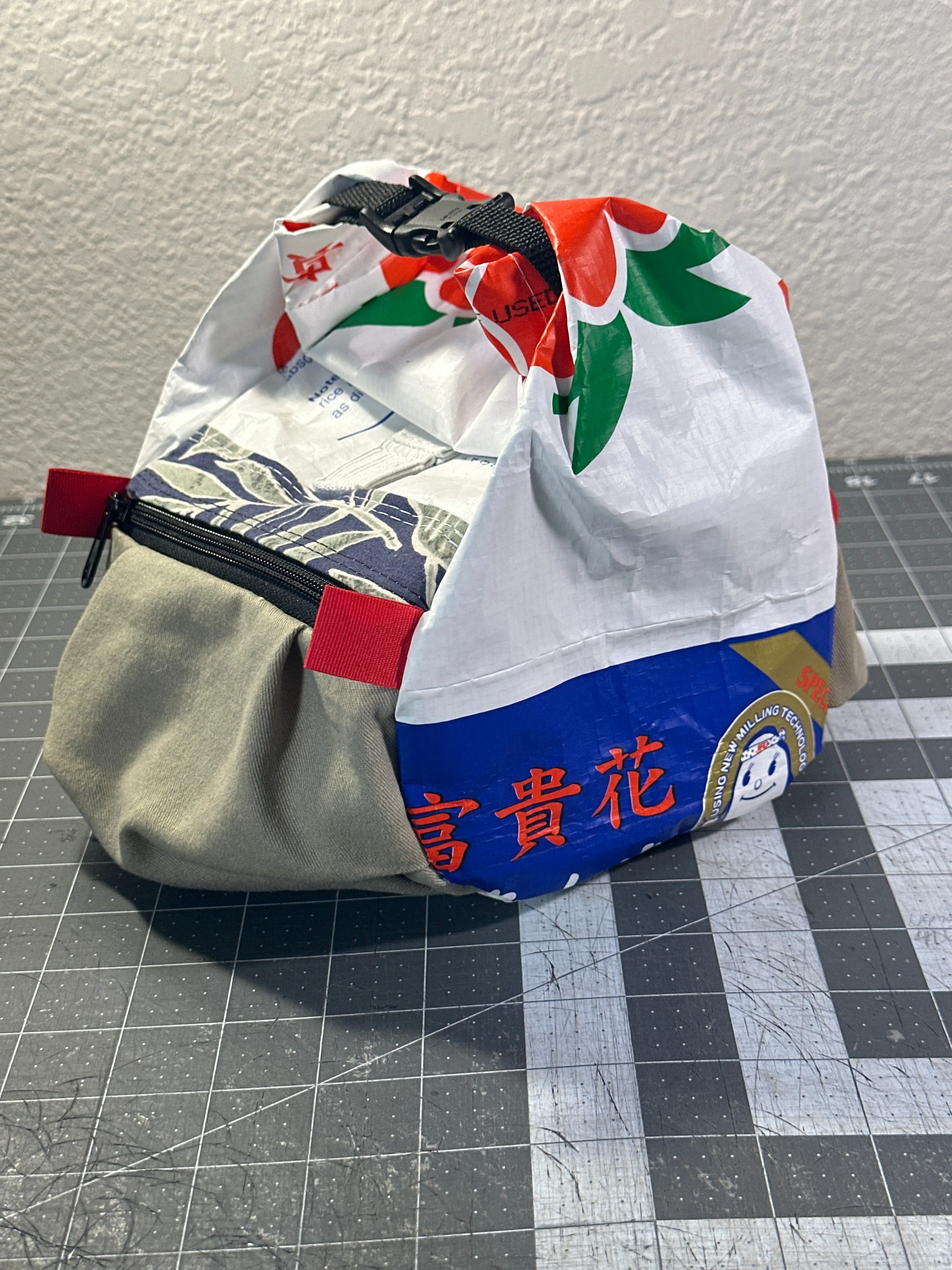 Rice Bag Worn Wear Upcycled Bouldering Pail 0023