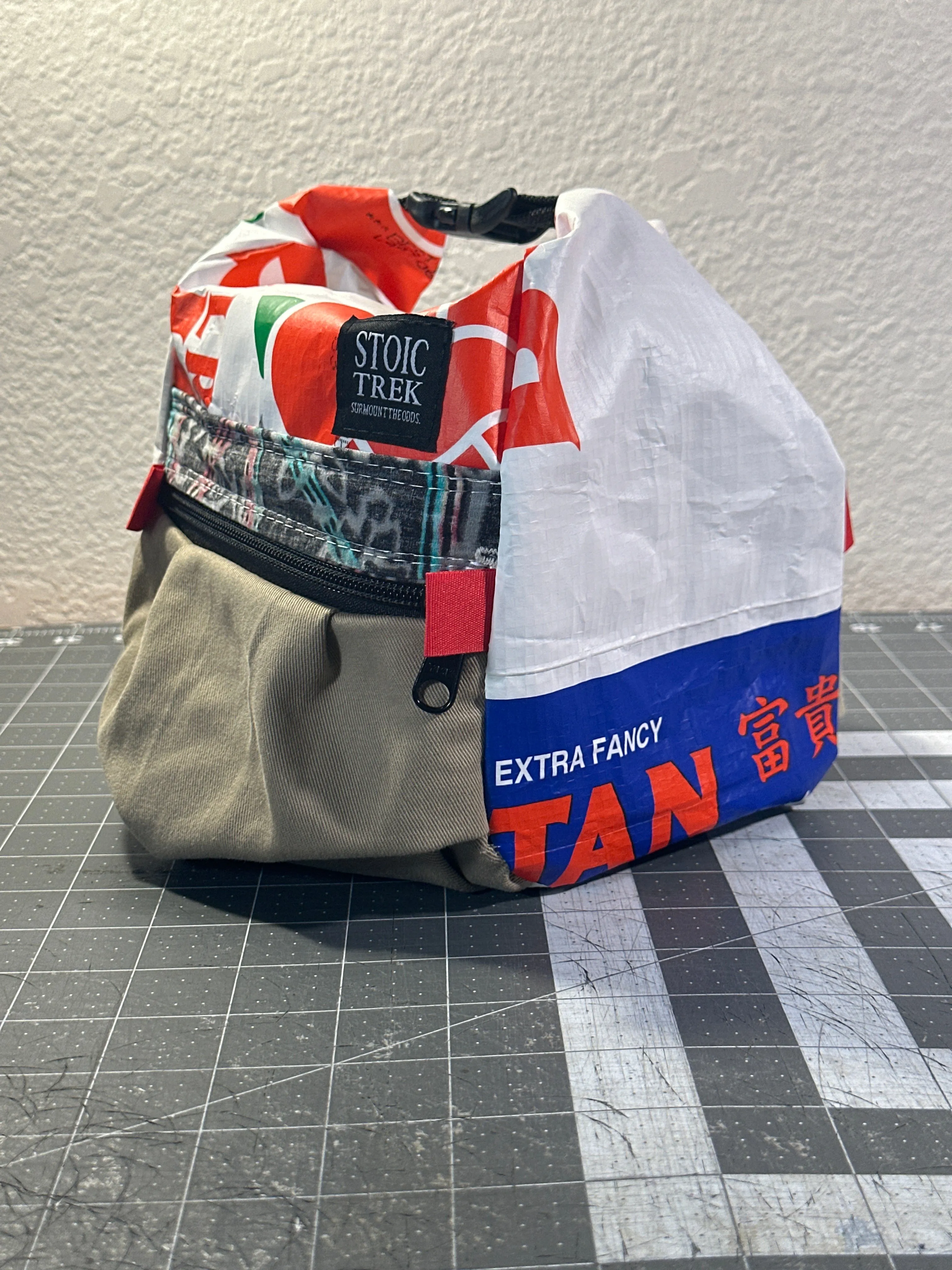 Rice Bag Worn Wear Upcycled Bouldering Pail 0023