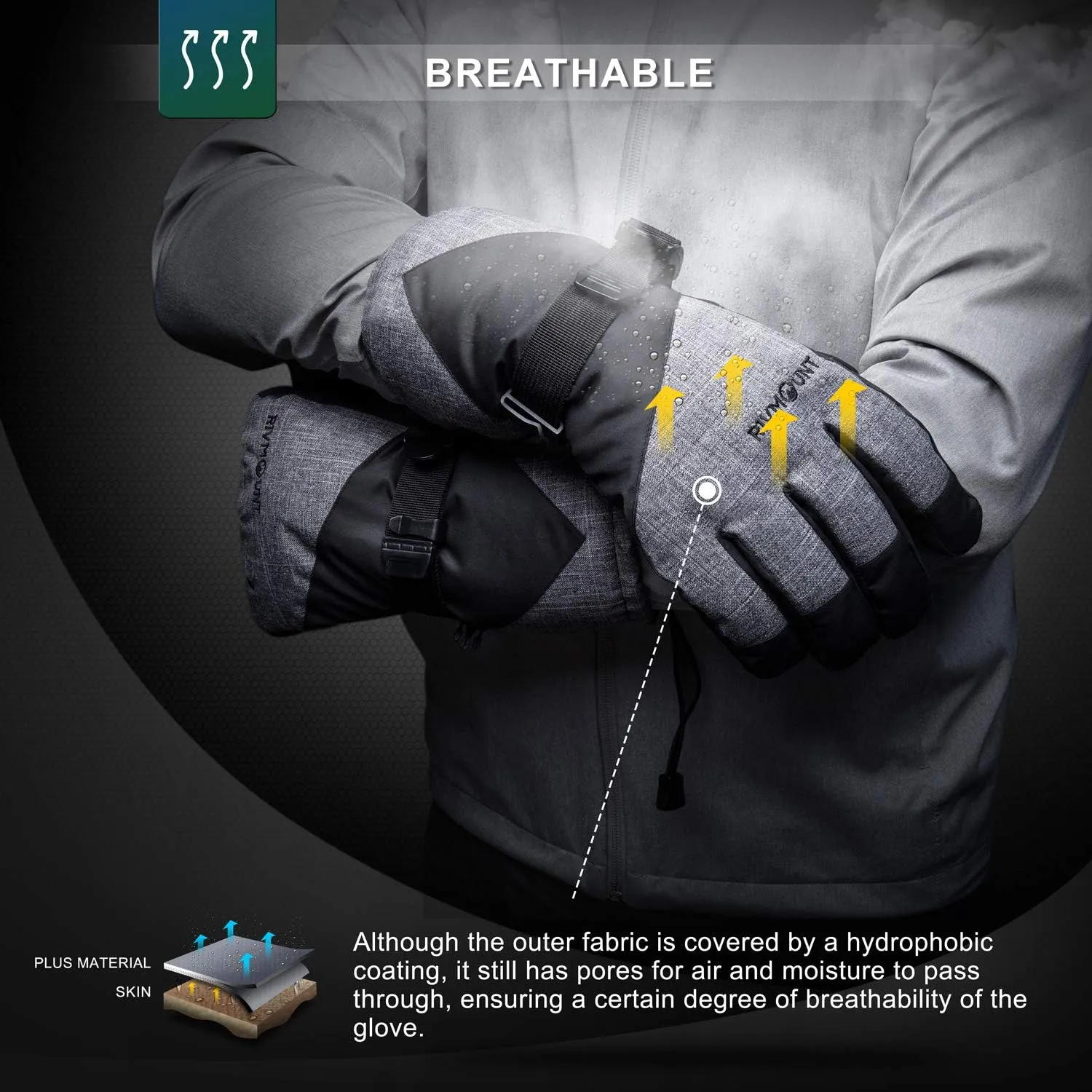 rivmount Ski Snow Gloves Men Women, Waterproof 3M Thinsulate Warm Touchscreen Winter Snowboard Snowmobile Cold Weather 601