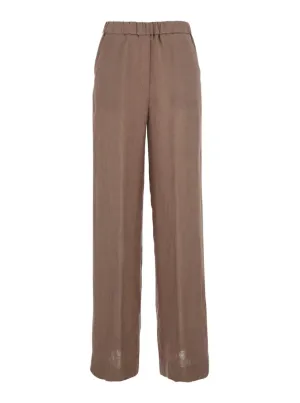 Rocchette' Brown Linen Pants