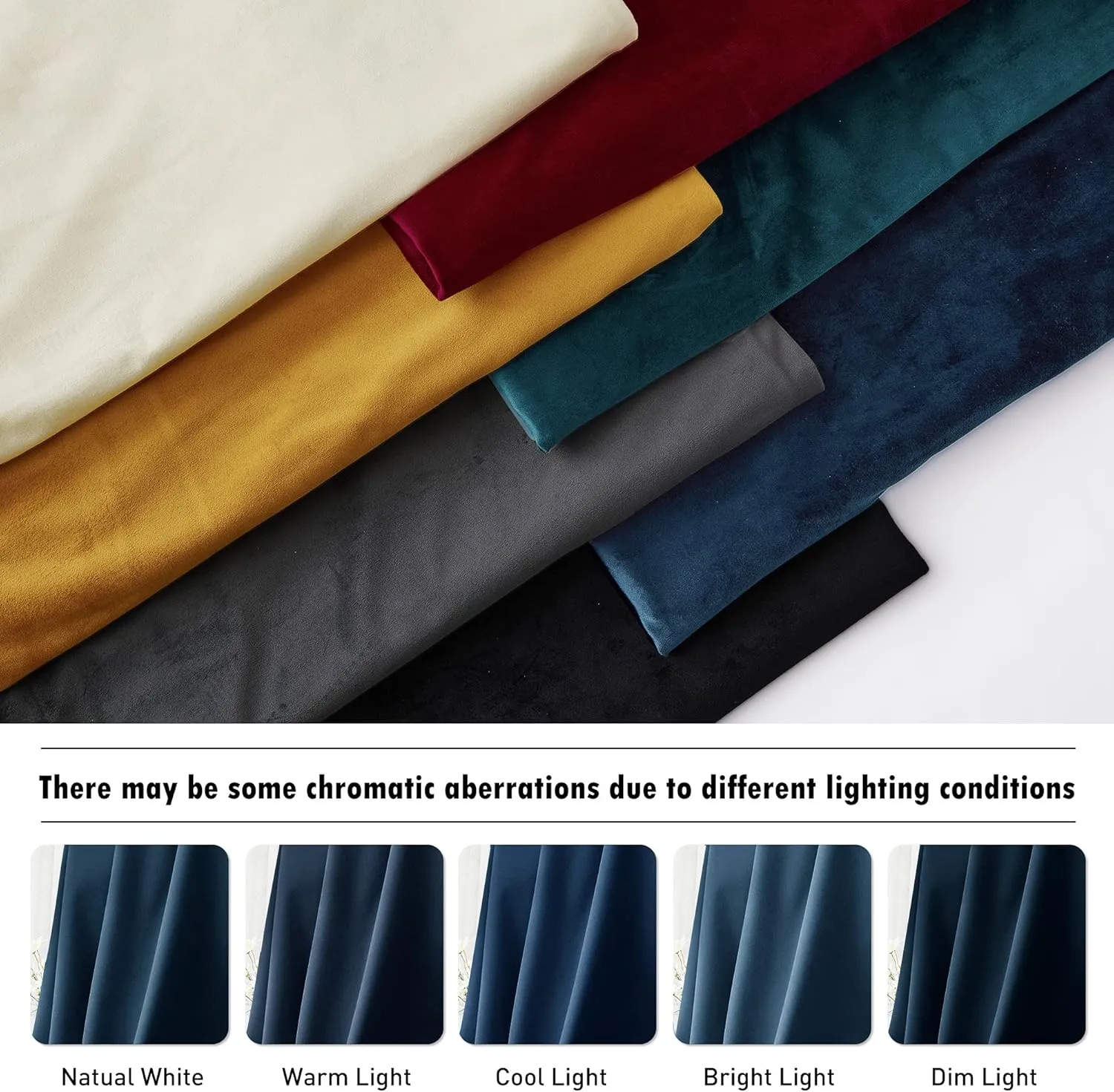 RYB HOME Blue Velvet Curtains 84 inches - Blackout Curtains for Living Room, Thermal Insulated Noise Reducing Panels Soft Luxury Window Decor for Kids Bedroom, Navy Blue, W52 x L84 inches, 2 Panels