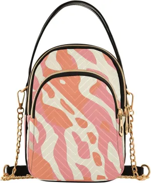 Salmon Blush Sandy Beige trendy fashion crossbody with multi pockets handbag birthday for women