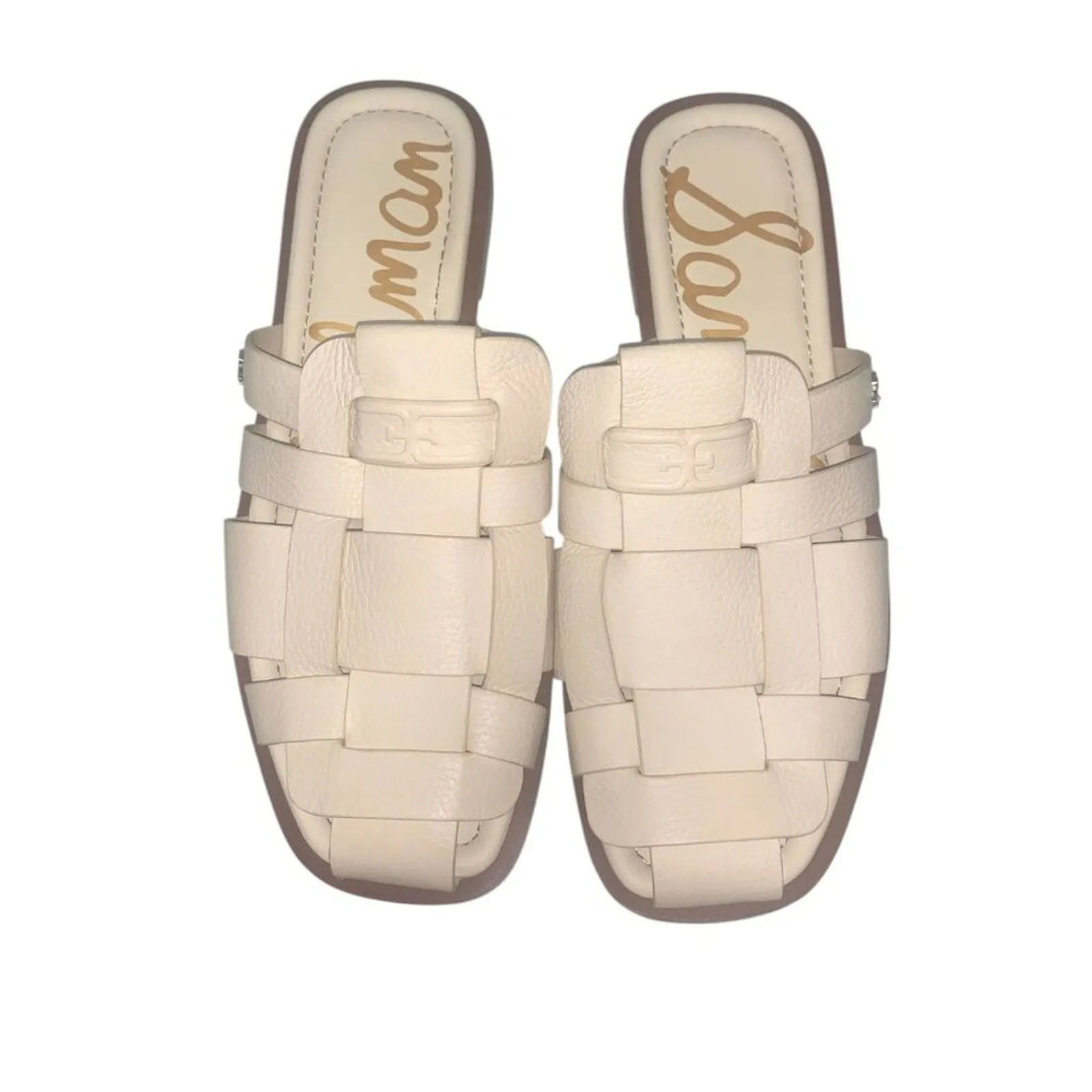 SAM EDELMAN • Linen Leather Dina Fisherman Mule sz 9.5