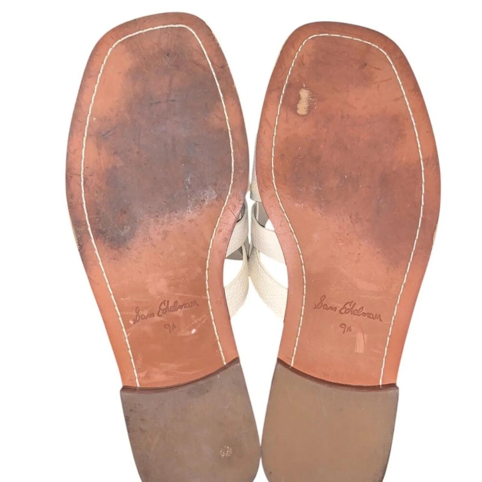 SAM EDELMAN • Linen Leather Dina Fisherman Mule sz 9.5