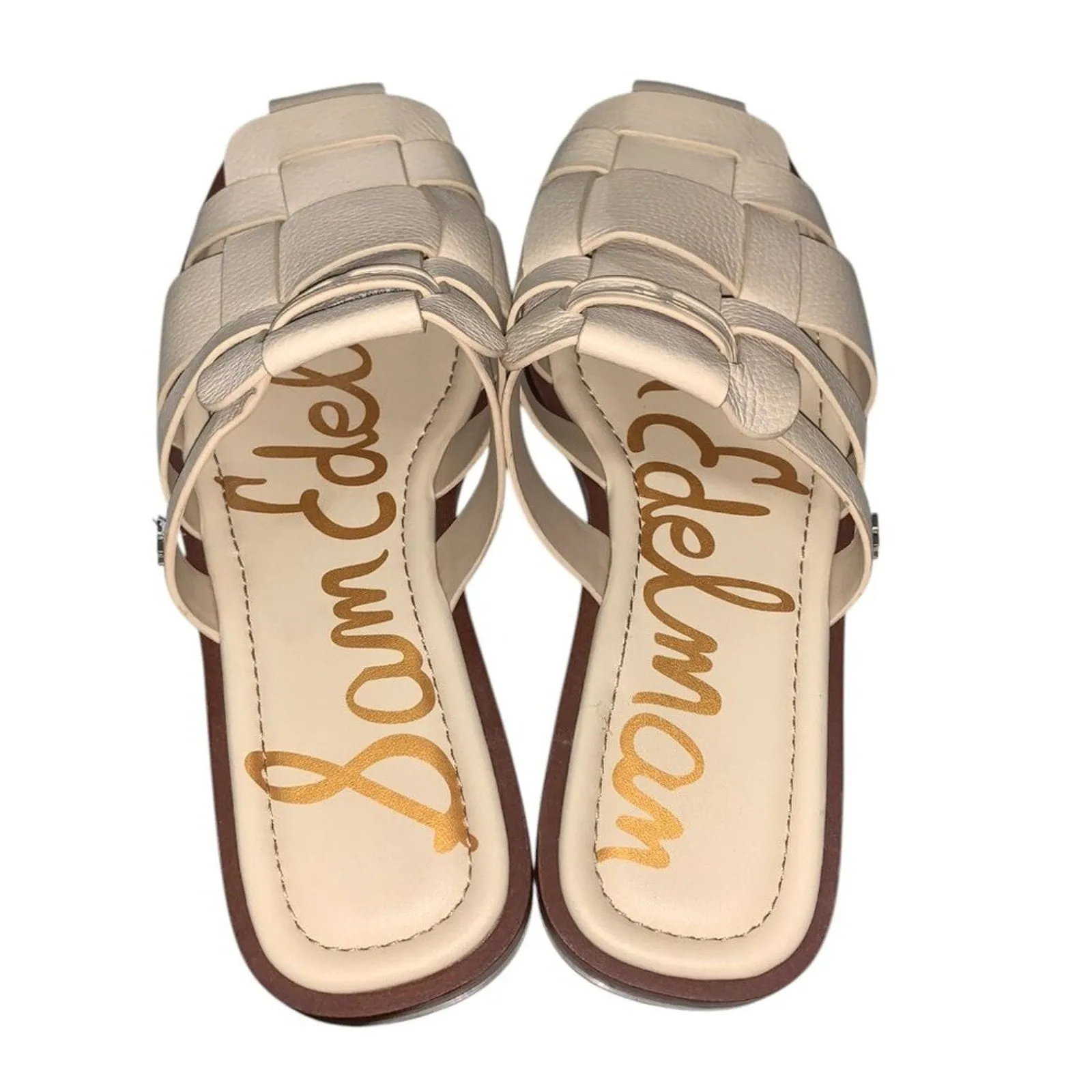 SAM EDELMAN • Linen Leather Dina Fisherman Mule sz 9.5
