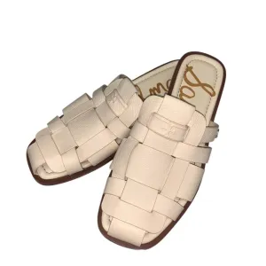 SAM EDELMAN • Linen Leather Dina Fisherman Mule sz 9.5