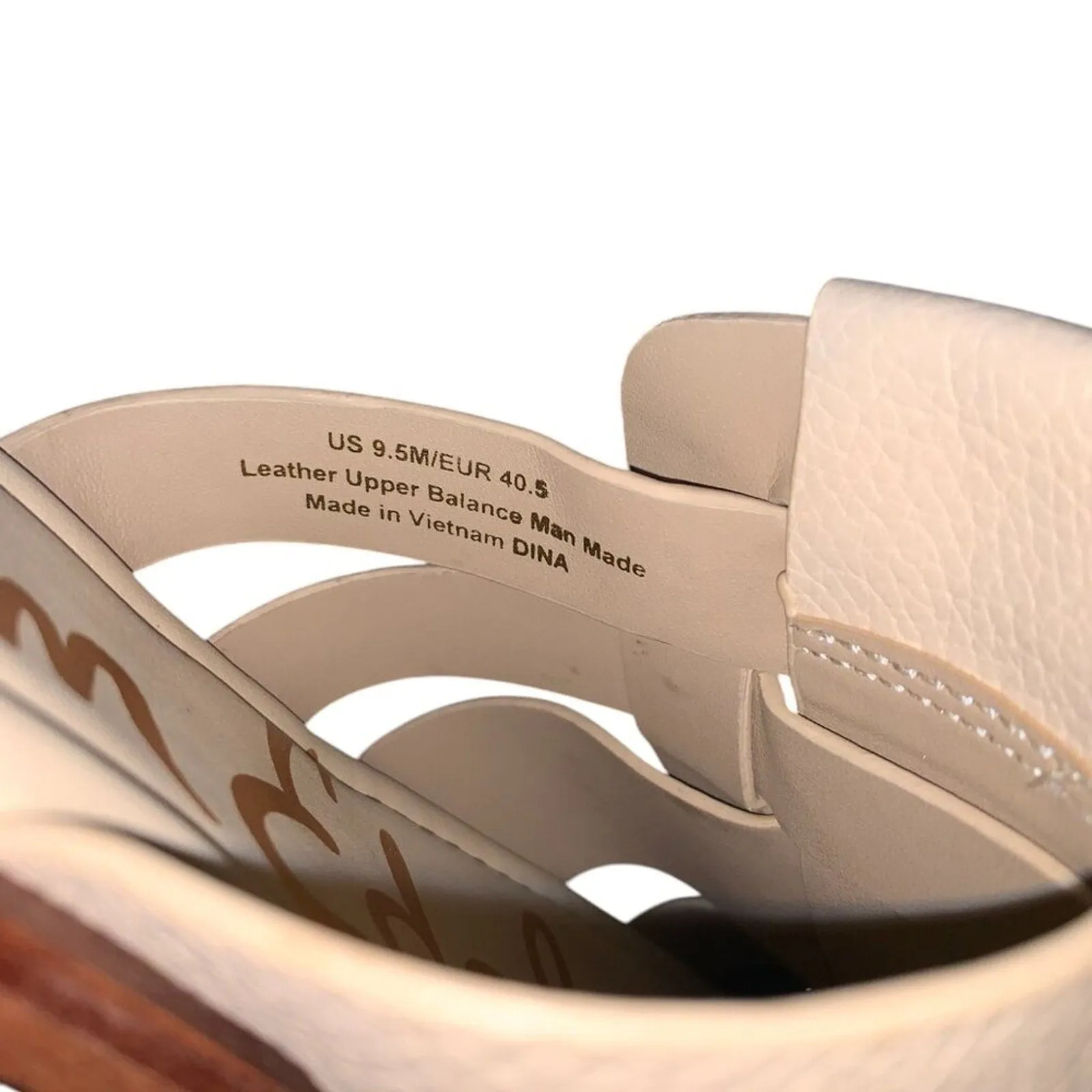 SAM EDELMAN • Linen Leather Dina Fisherman Mule sz 9.5