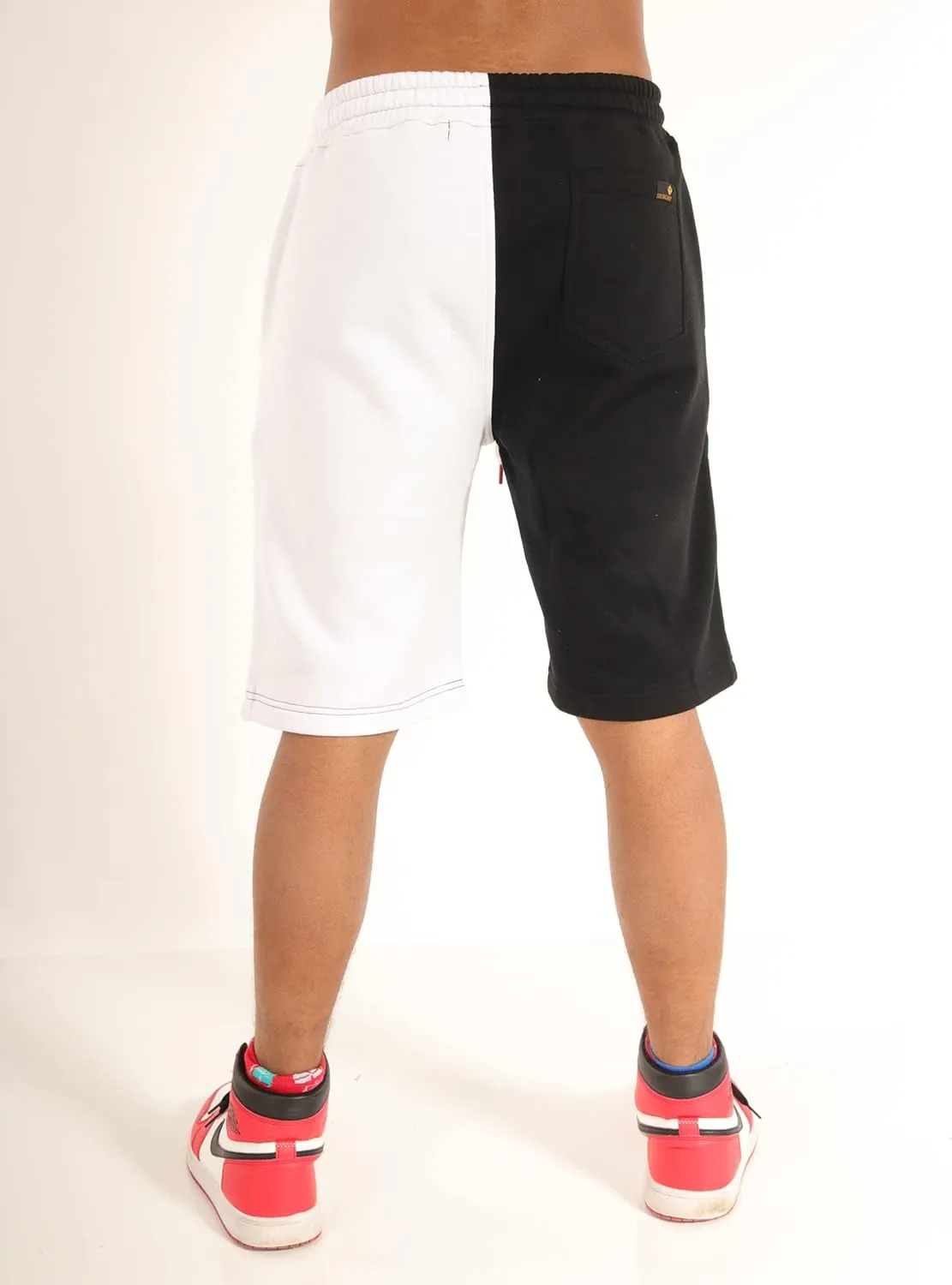 SCREENSHOT Mens Urban NYC Hip Hop Utility Fit Premium Fleece Shorts - Varsity Street Fashion SweatShorts Ribbed Wasteband