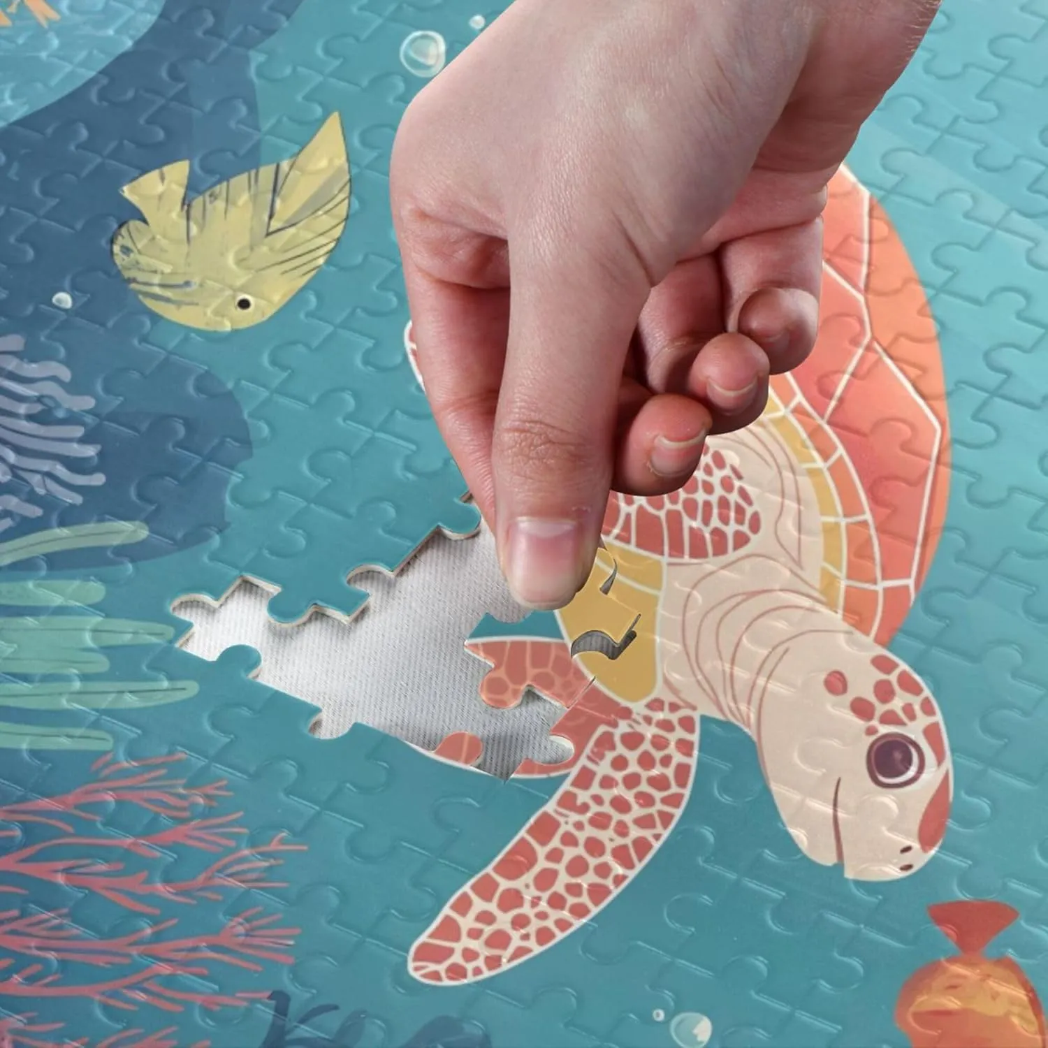 Sea Turtle Tortoise Fish Ocean Jigsaw Puzzles 500 Pieces Toy Games Educational Gift Home Decor for Adults Kids S0406094